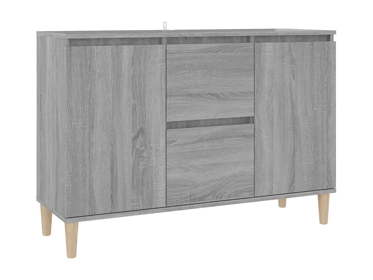 Buffet aparador cômoda armário organizador cozinha sala salonsonoma 101 x 35 x 70 cm madeira trabalhada cinza 02_0036265