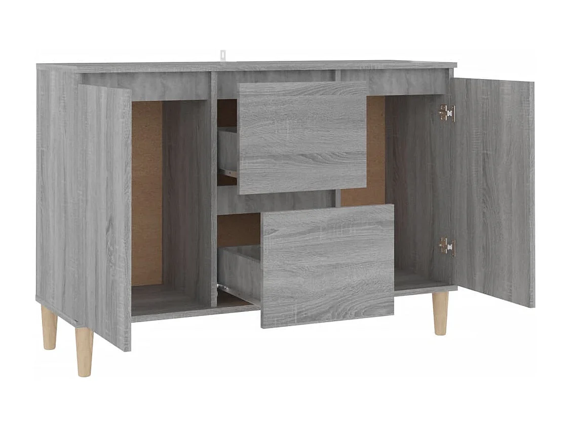 Buffet aparador cômoda armário organizador cozinha sala salonsonoma 101 x 35 x 70 cm madeira trabalhada cinza 02_0036265