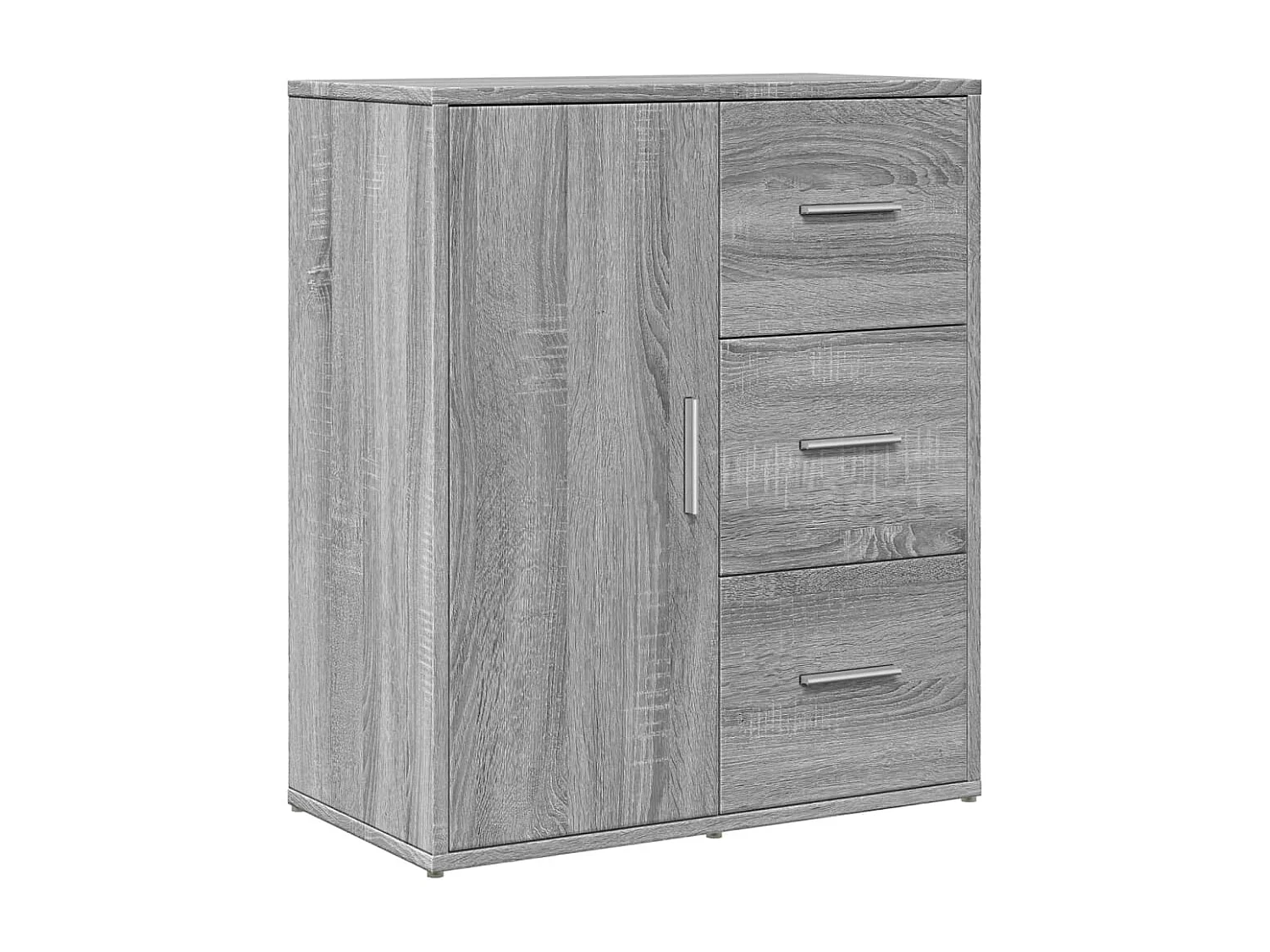 Credenza buffet cassettiera mobile contenitore organizer cucina soggiorno soggiorni set da 2 sonoma 60 x 31 x 70 cm pannelli compositi grigio 02_0036960