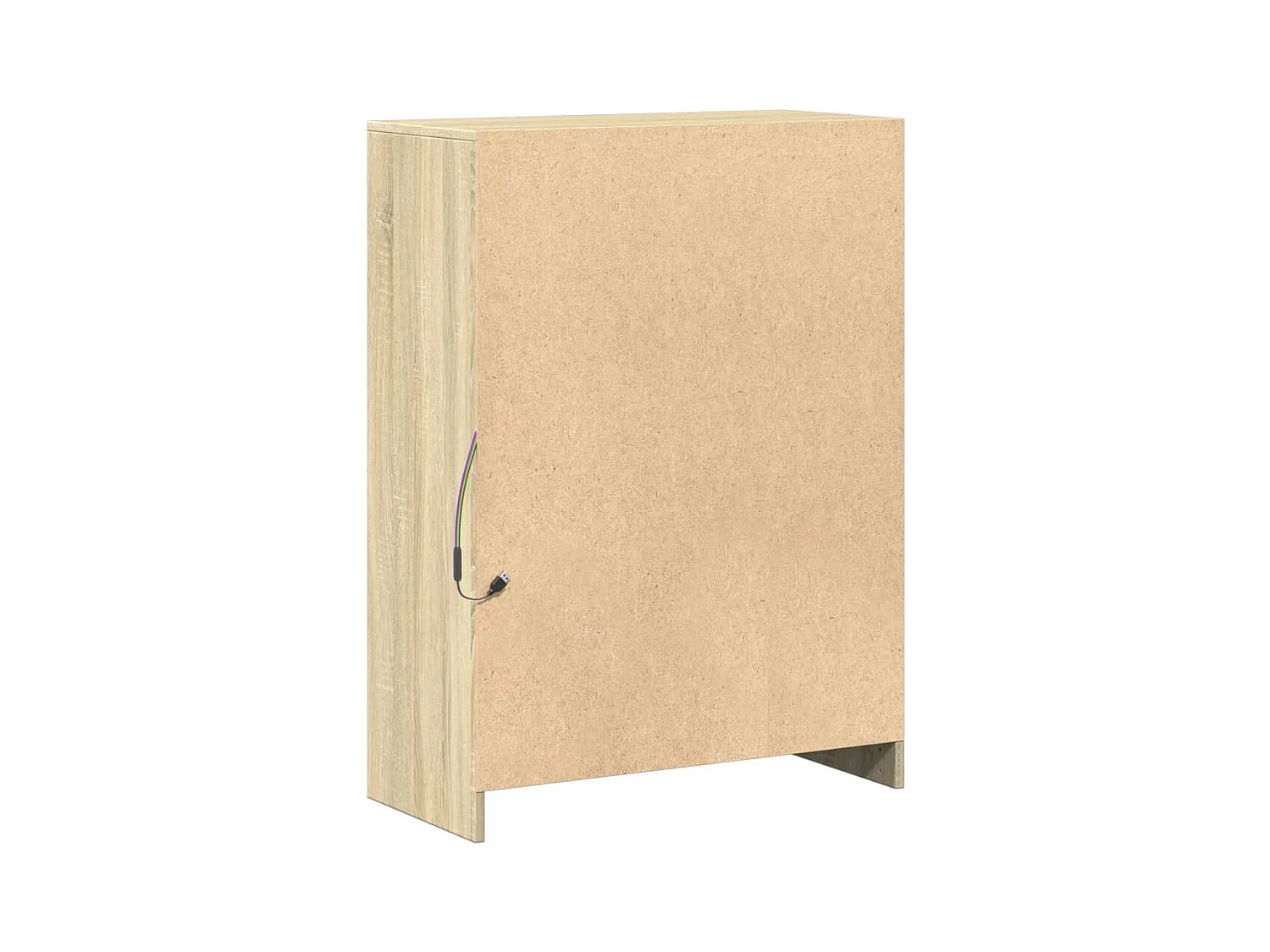 Buffet aparador cômoda armário organizador de unidade cozinha sala sala com Sonoma LED 72 x 34 x 100 cm madeira trabalhada marrom 02_0029797