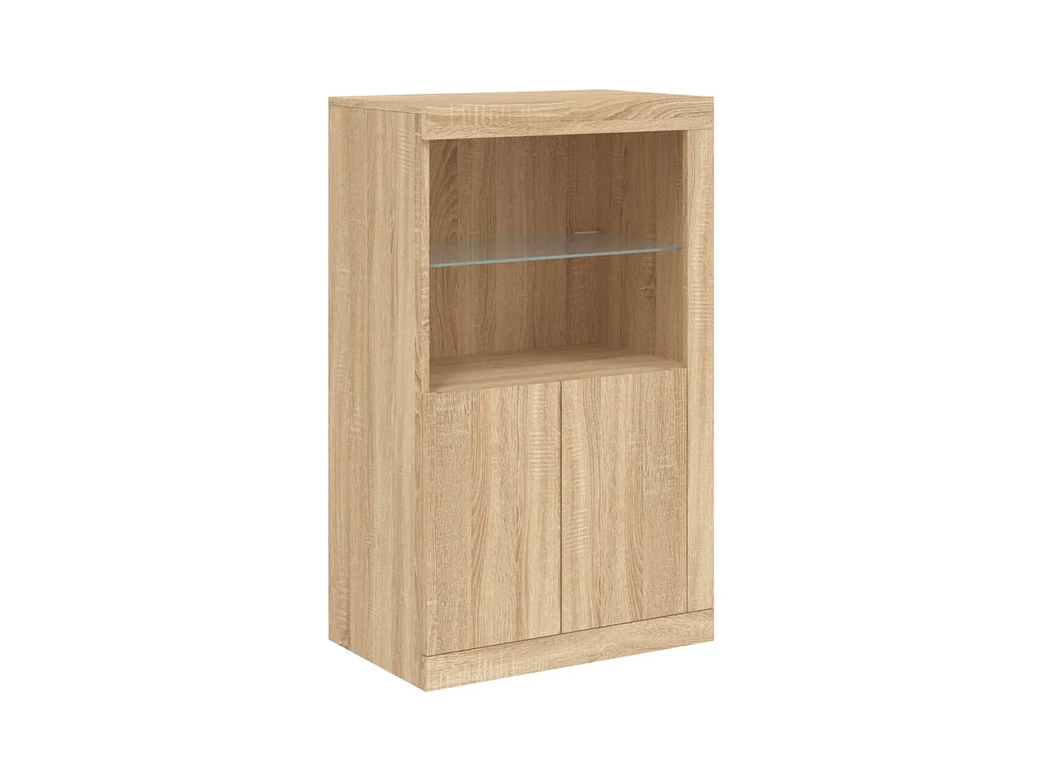 Buffet aparador cômoda armário organizador de unidade cozinha sala sala com luzes LED sonoma 162 x 37 x 100 cm marrom 02_0029941