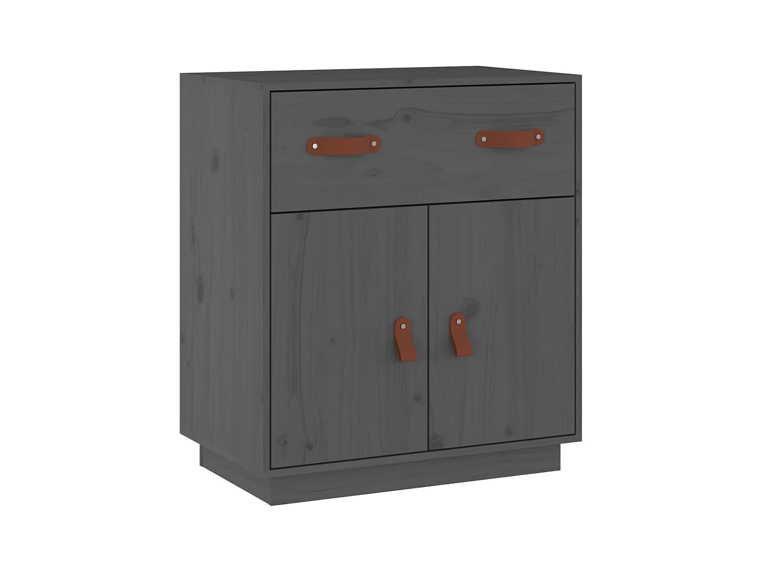 Credenza cassettiera armadio contenitore organizer cucina soggiorno soggiorno 65,5 x 40 x 75 cm legno massello di pino grigio 02_0031799