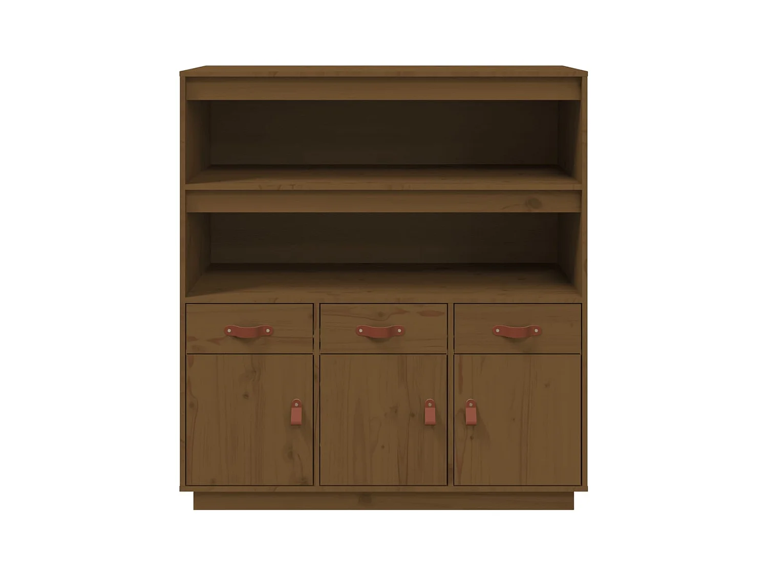 Aparador cómoda cómoda armario mueble organizador cocina salón salón alto 100 x 40 x 108,5 cm madera maciza de pino marrón 02_0034750
