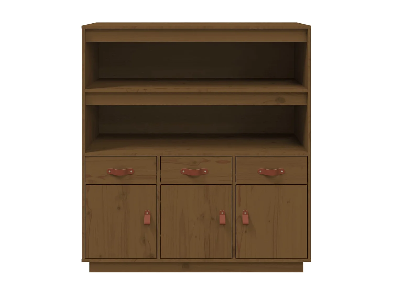 Aparador cómoda cómoda armario mueble organizador cocina salón salón alto 100 x 40 x 108,5 cm madera maciza de pino marrón 02_0034750