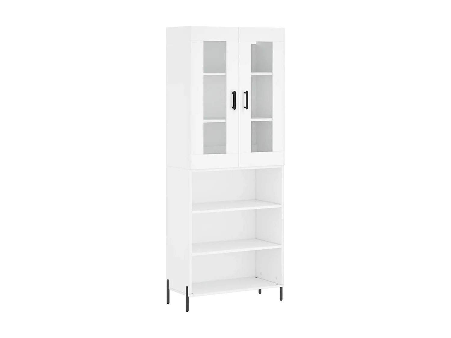 Credenza cassettiera cassettiera mobile contenitore organizer cucina soggiorno soggiorno alto 69,5 x 34 x 180 cm derivati ​​del legno bianco 02_0032695