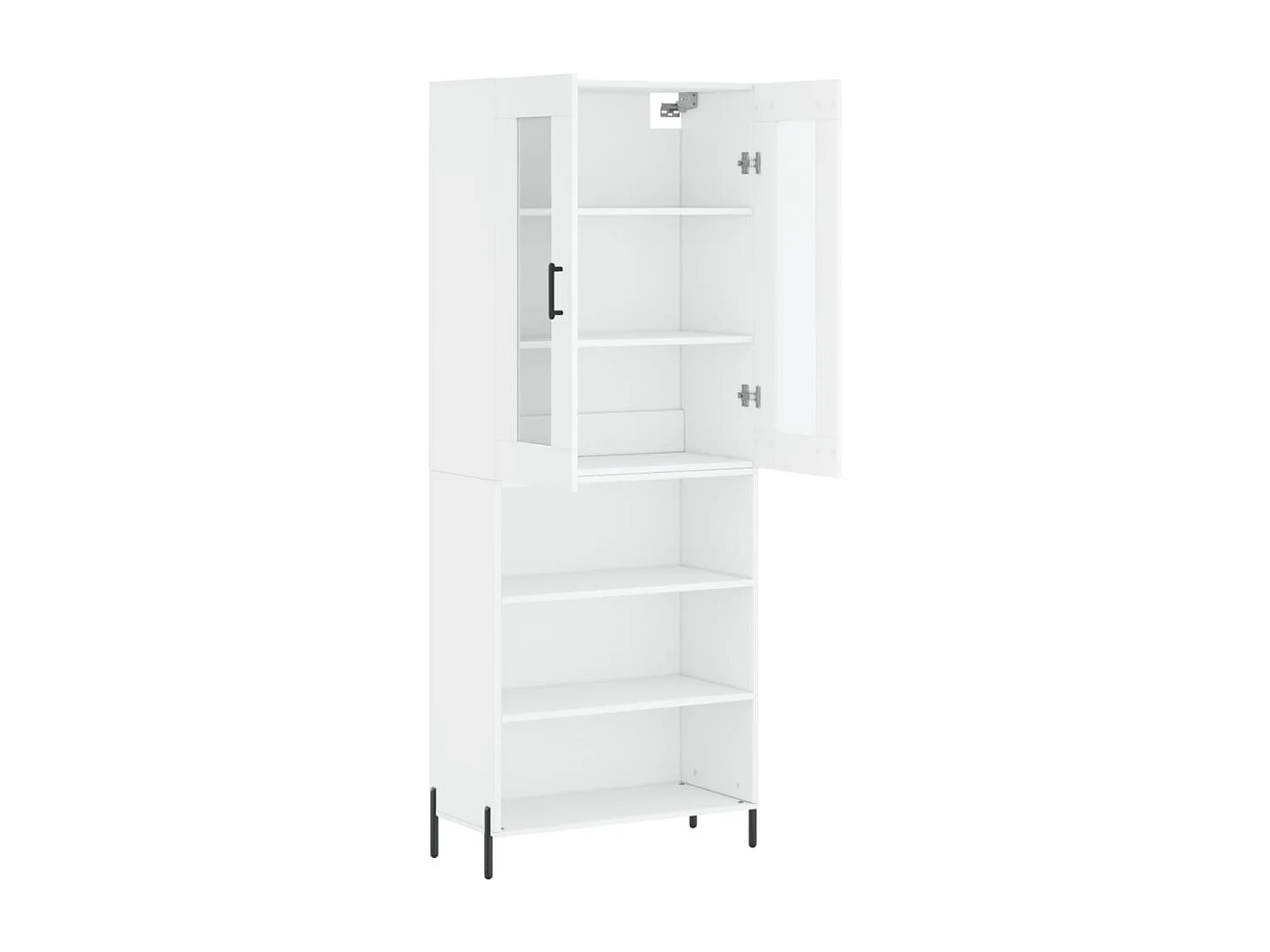 Credenza cassettiera cassettiera mobile contenitore organizer cucina soggiorno soggiorno alto 69,5 x 34 x 180 cm derivati ​​del legno bianco 02_0032695