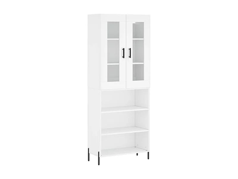 Credenza cassettiera cassettiera mobile contenitore organizer cucina soggiorno soggiorno alto 69,5 x 34 x 180 cm derivati ​​del legno bianco 02_0032695