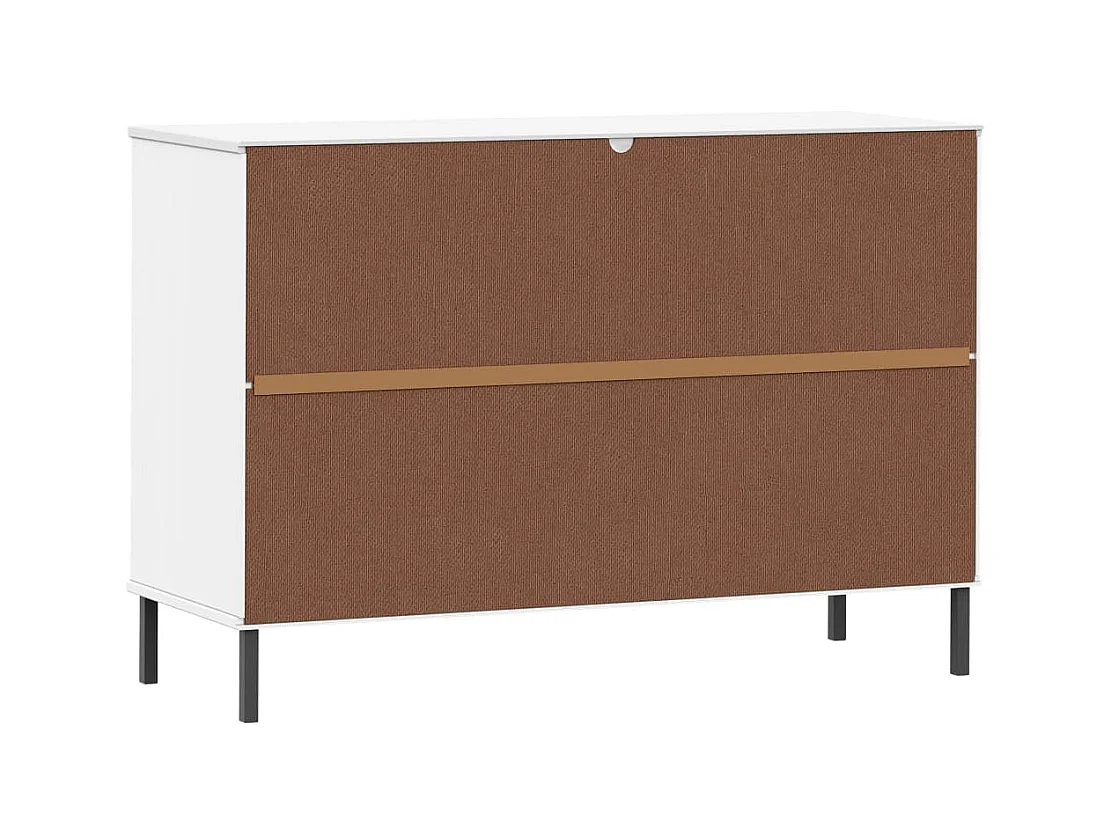 bahut commode armoire métal blanche 113 x 40 x 77 cm 02_0030093