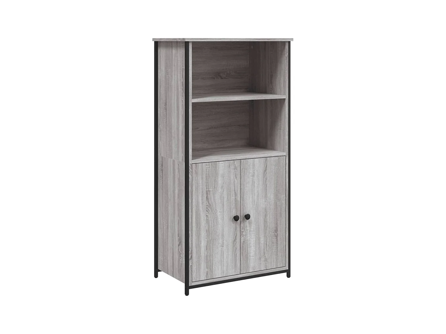 Credenza buffet cassettiera mobile contenitore organizer cucina soggiorno soggiorno alto Sonoma 62 x 36 x 121,5 cm pannelli compositi grigio 02_0035386