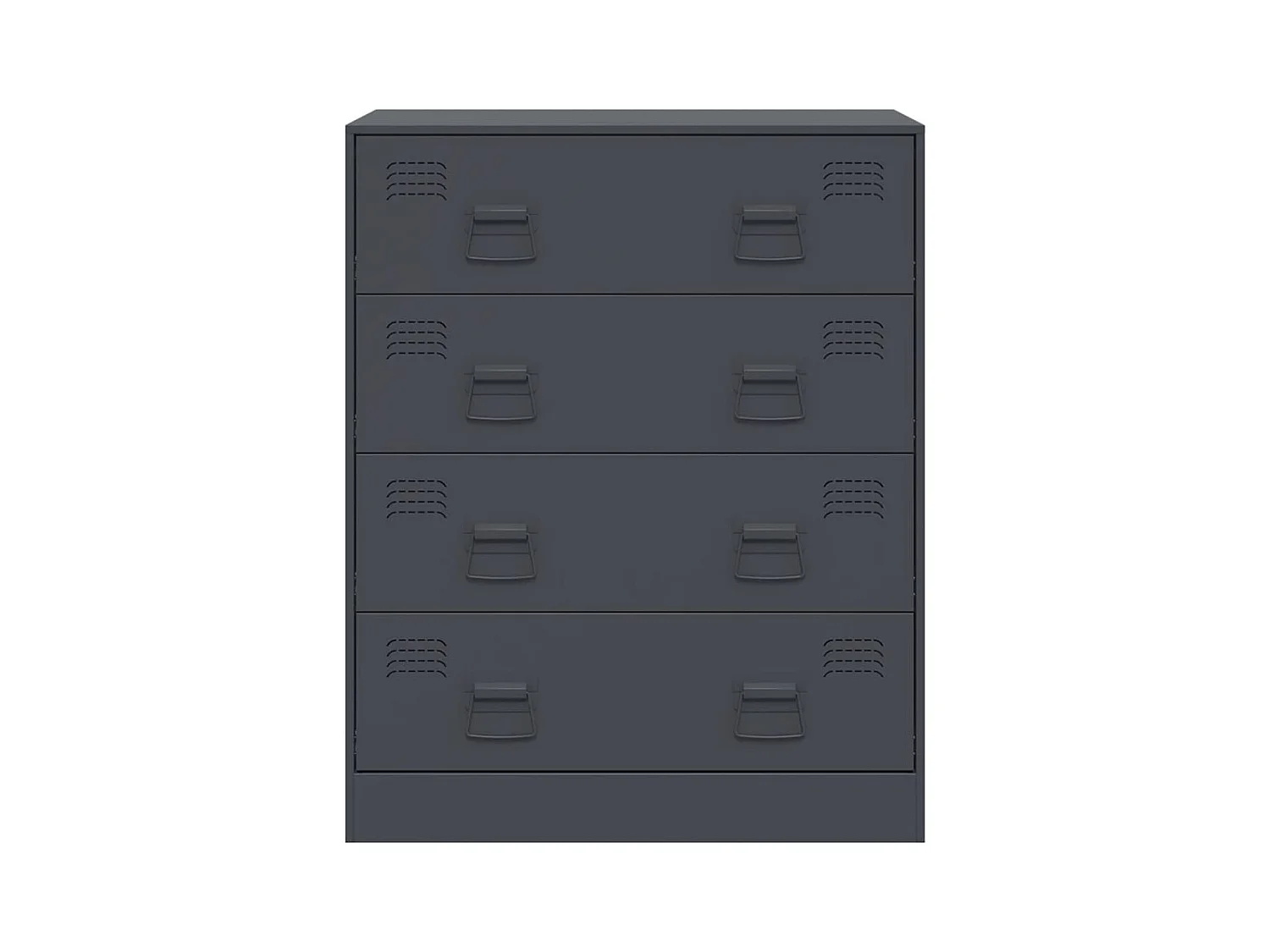 Aparador buffet cómoda mueble mueble de almacenaje organizador cocina salón salón 67 x 39 x 83 cm acero antracita 02_0029701