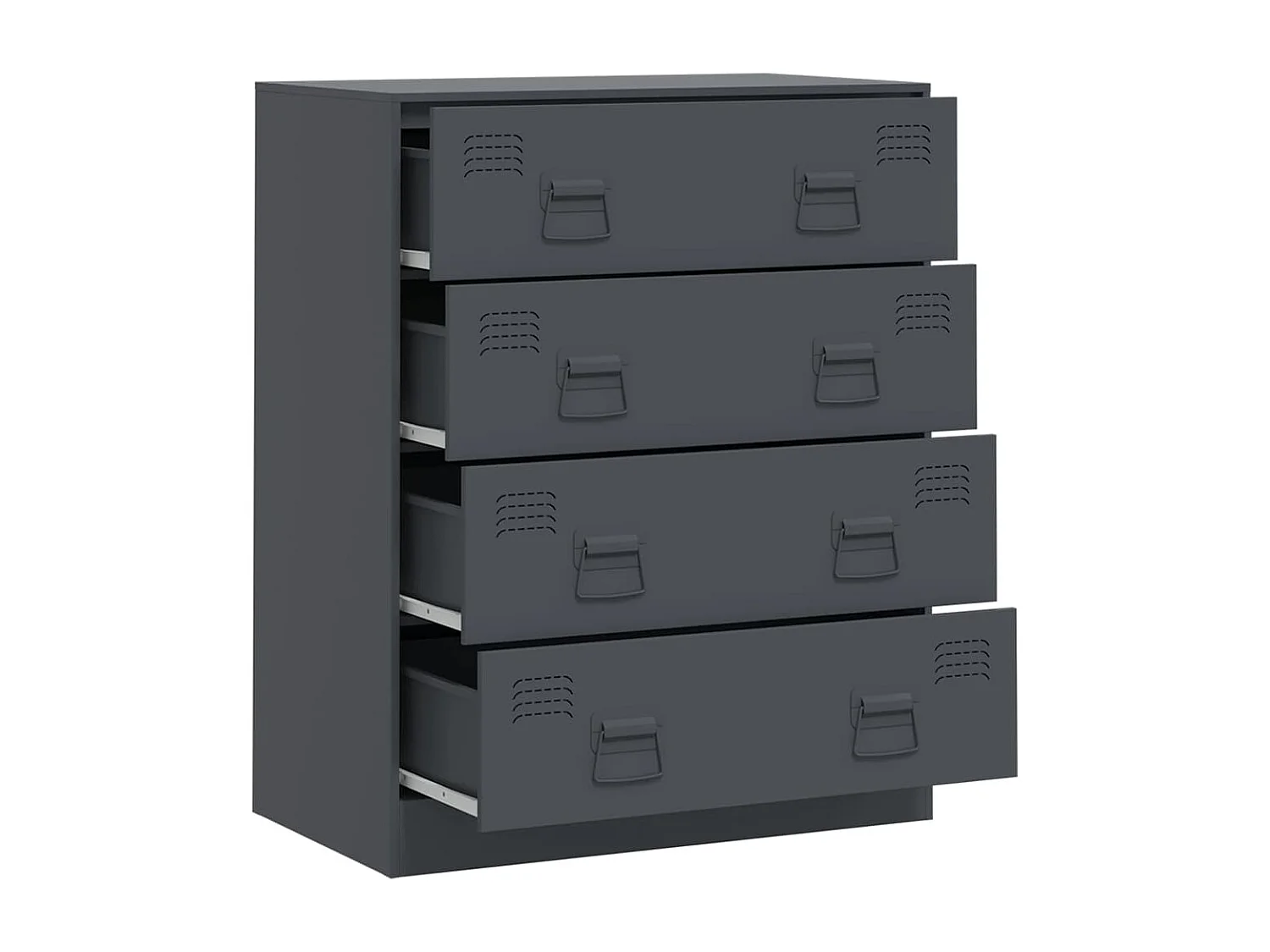 Aparador buffet cómoda mueble mueble de almacenaje organizador cocina salón salón 67 x 39 x 83 cm acero antracita 02_0029701