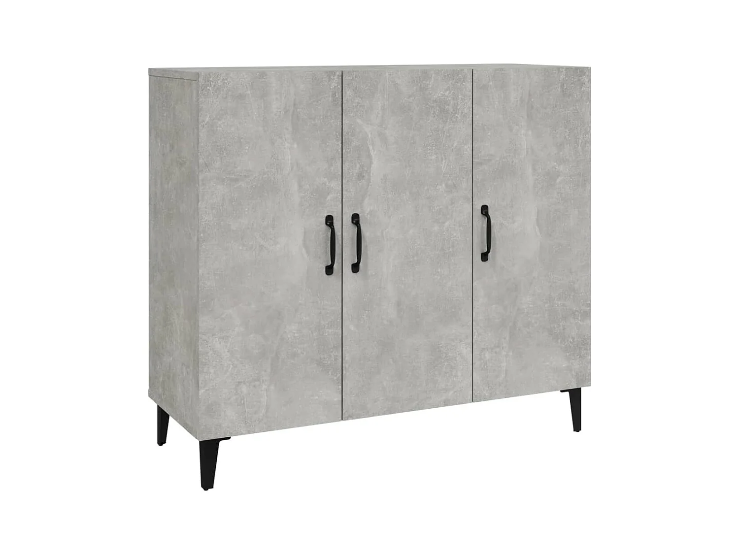 Buffet aparador cômoda armário unidade de armazenamento organizador cozinha sala de estar 90 x 34 x 80 cm madeira trabalhada cinza 02_0032119