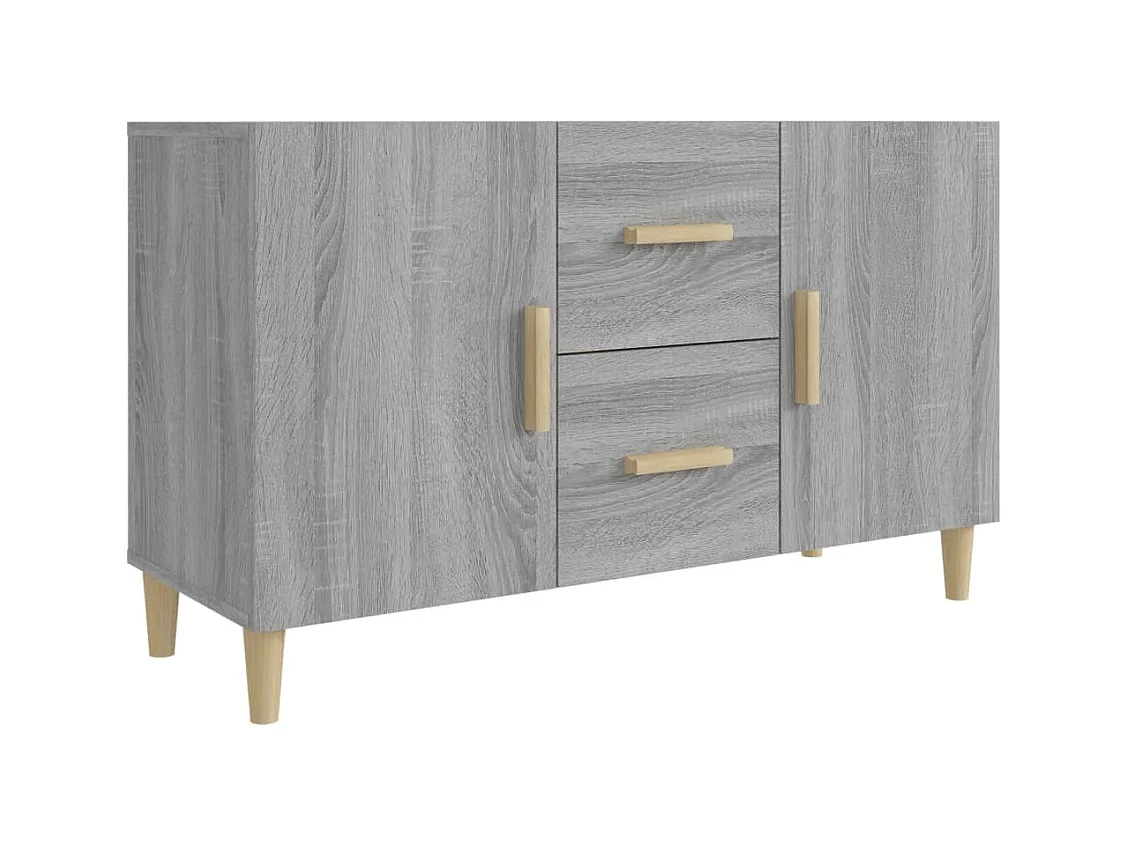 Aparador buffet cômoda armário organizador cozinha sala sala Sonoma 100 x 36 x 60 cm madeira trabalhada cinza 02_0036254