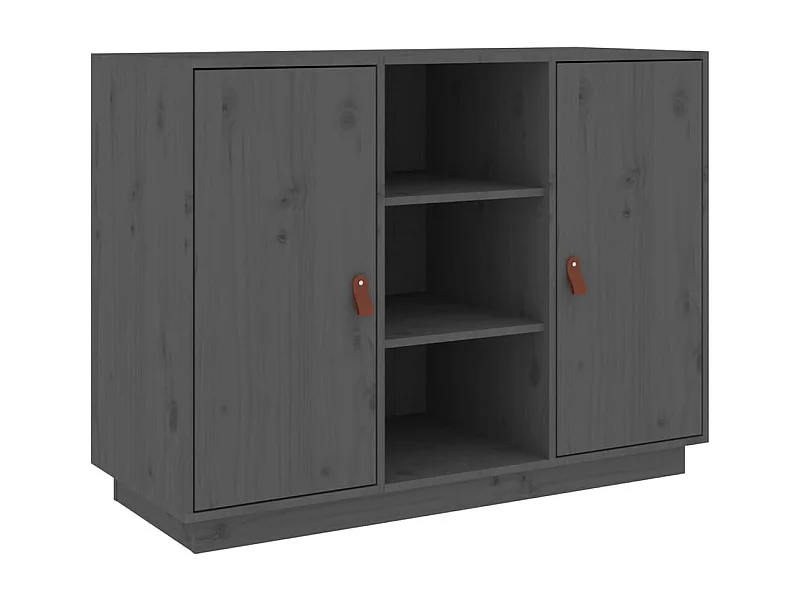 Aparador buffet cómoda armario mueble organizador cocina salón salón 100 x 40 x 75 cm madera maciza de pino gris 02_0031767