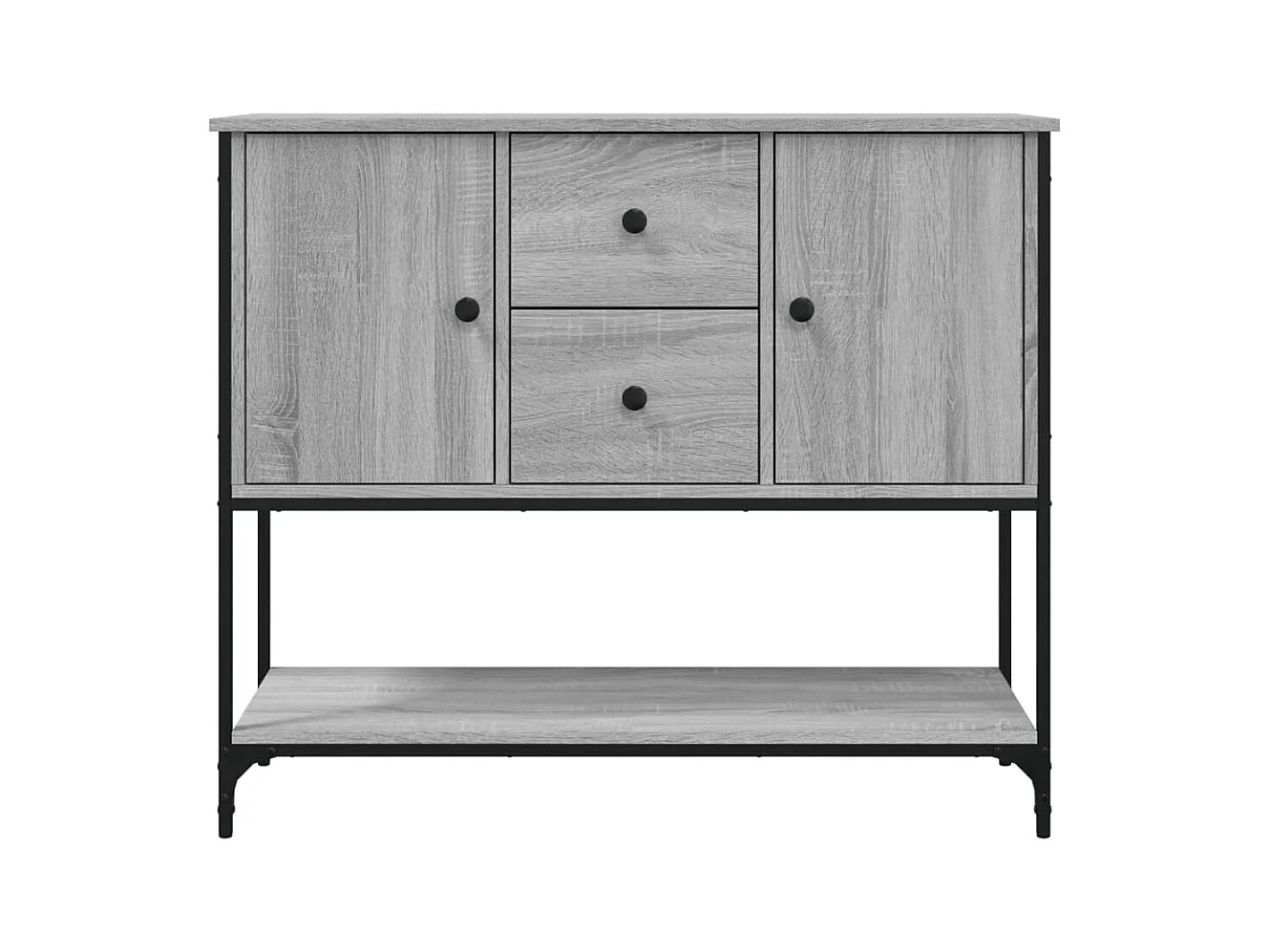 Aparador buffet cômoda armário organizador cozinha sala salonsonoma 100 x 36 x 85 cm madeira trabalhada cinza 02_0036262