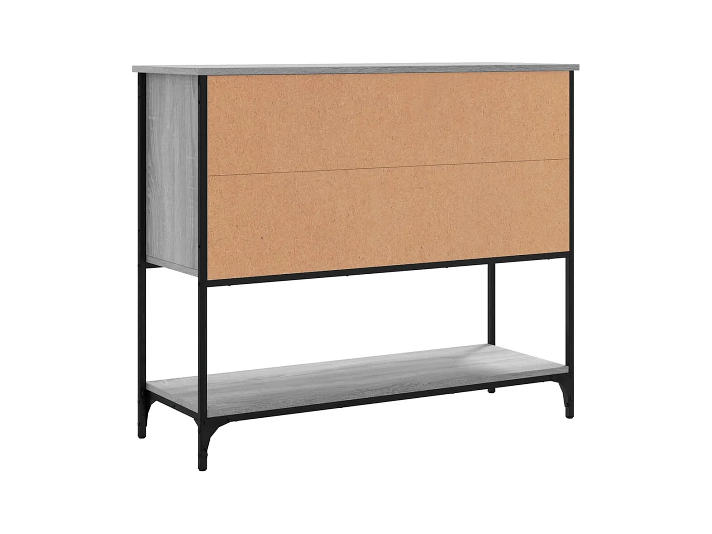 Aparador buffet cômoda armário organizador cozinha sala salonsonoma 100 x 36 x 85 cm madeira trabalhada cinza 02_0036262