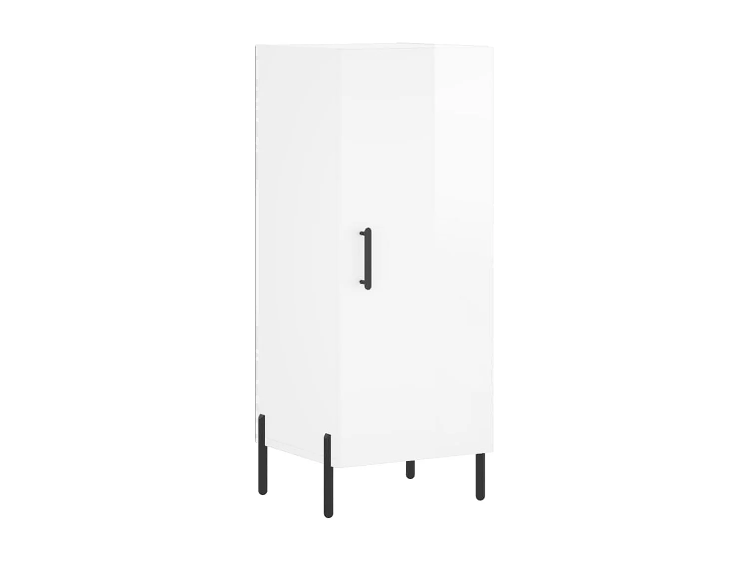 Credenza buffet cassettiera mobile contenitore organizer cucina soggiorno lucido 34,5 x 34 x 90 cm derivati ​​del legno bianco 02_0030626