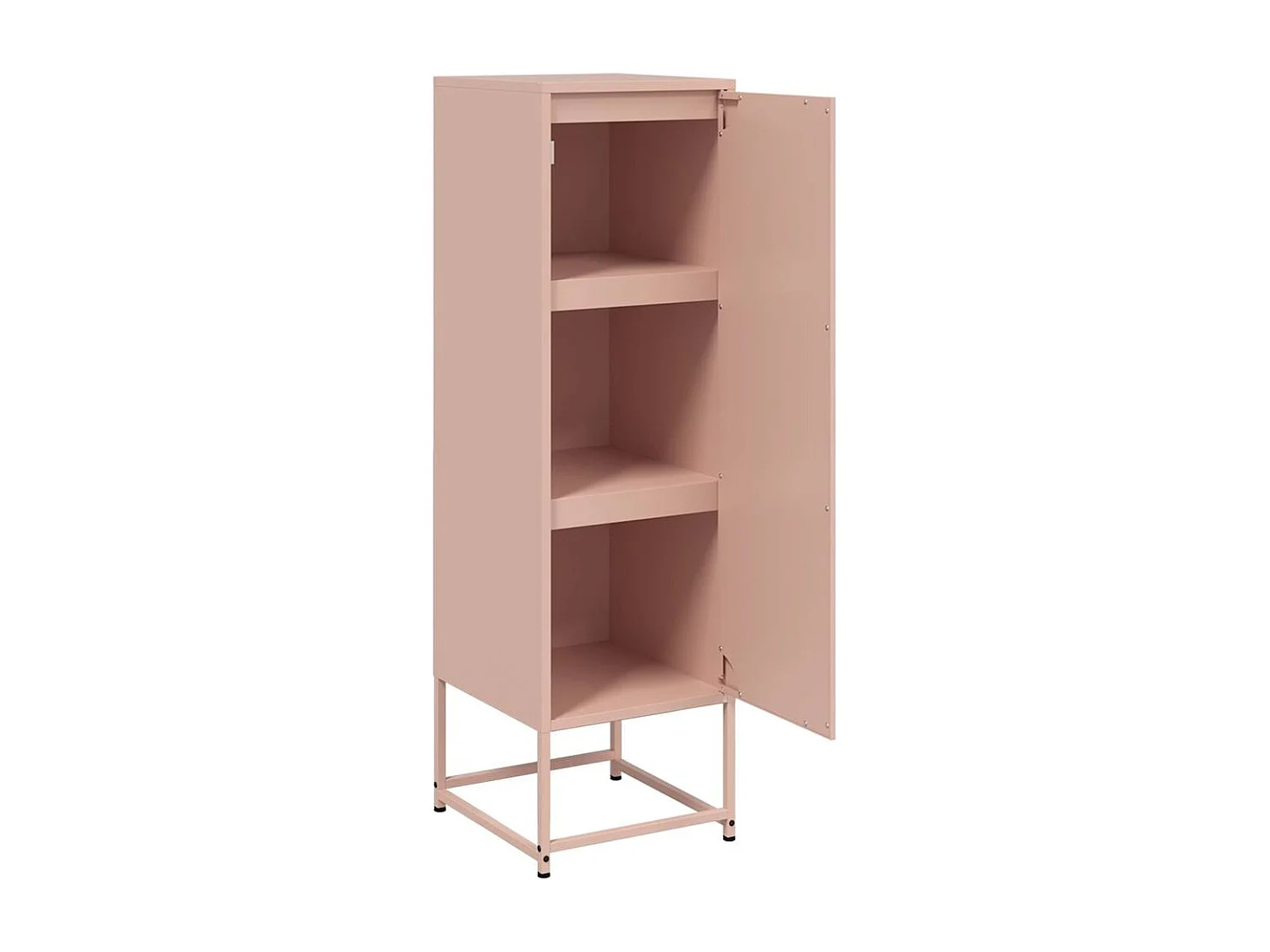 Aparador buffet cómoda armario mueble organizador cocina salón salón alto 36 x 39 x 123 cm acero rosa 02_0035156