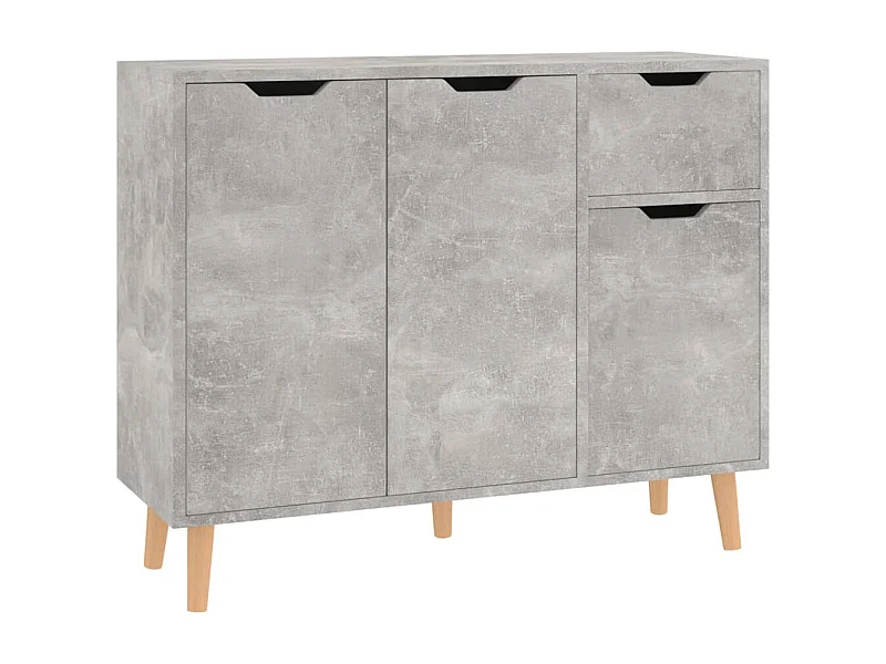 Aparador buffet cômoda armário organizador cozinha sala sala 90 x 30 x 72 cm madeira trabalhada cinza 02_0032114