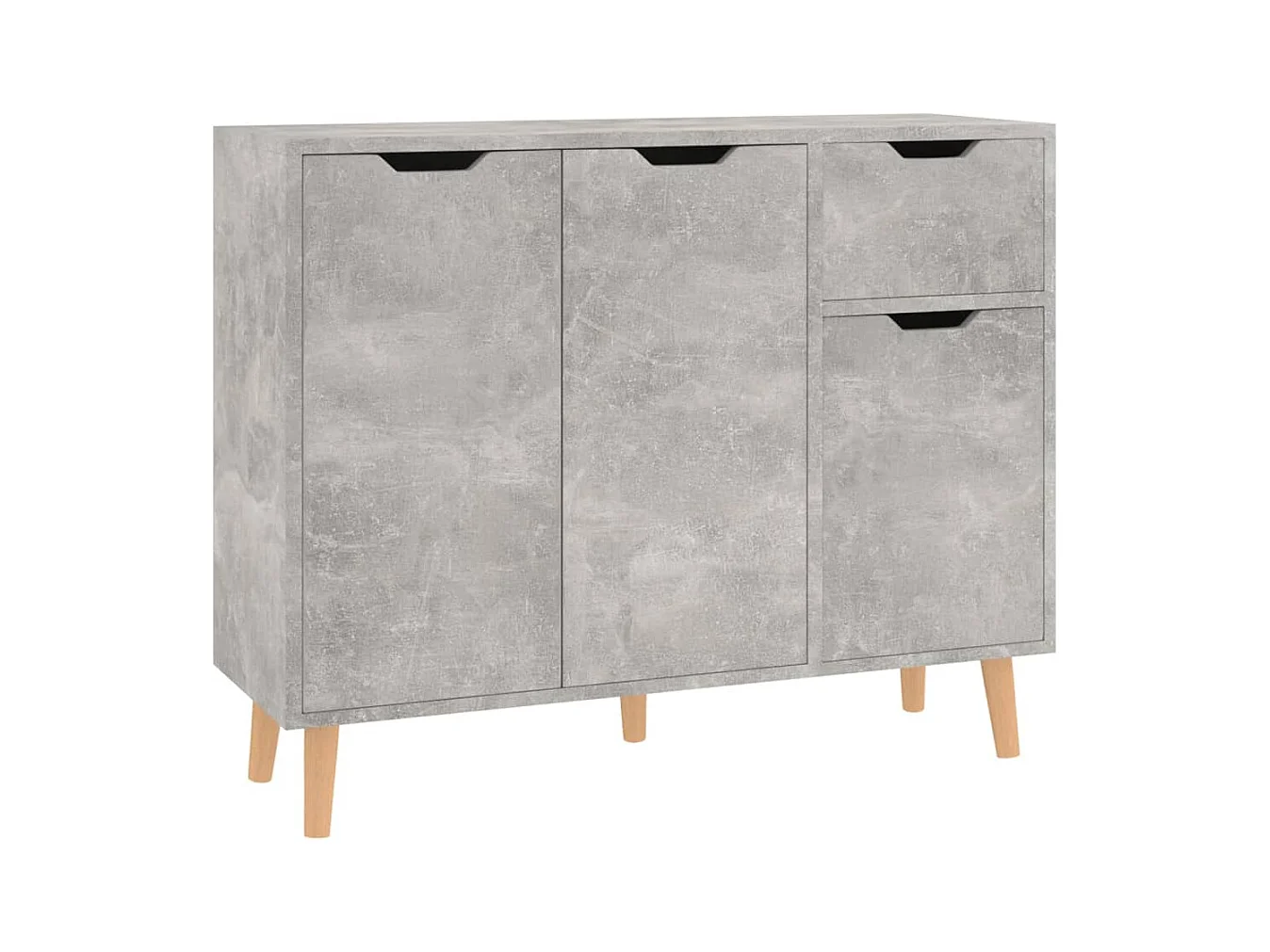 Aparador buffet cômoda armário organizador cozinha sala sala 90 x 30 x 72 cm madeira trabalhada cinza 02_0032114