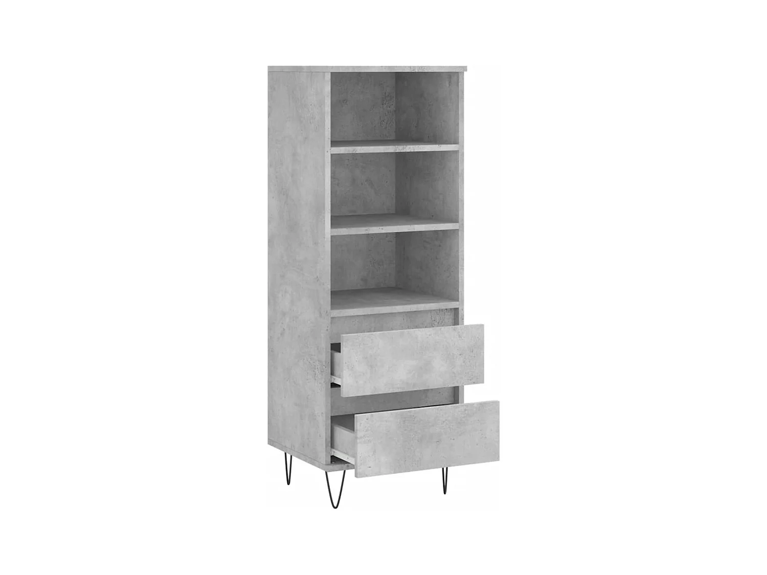 Aparador buffet cómoda armario mueble organizador cocina salón salón alto 40 x 36 x 110 cm madera contrachapada gris 02_0034435