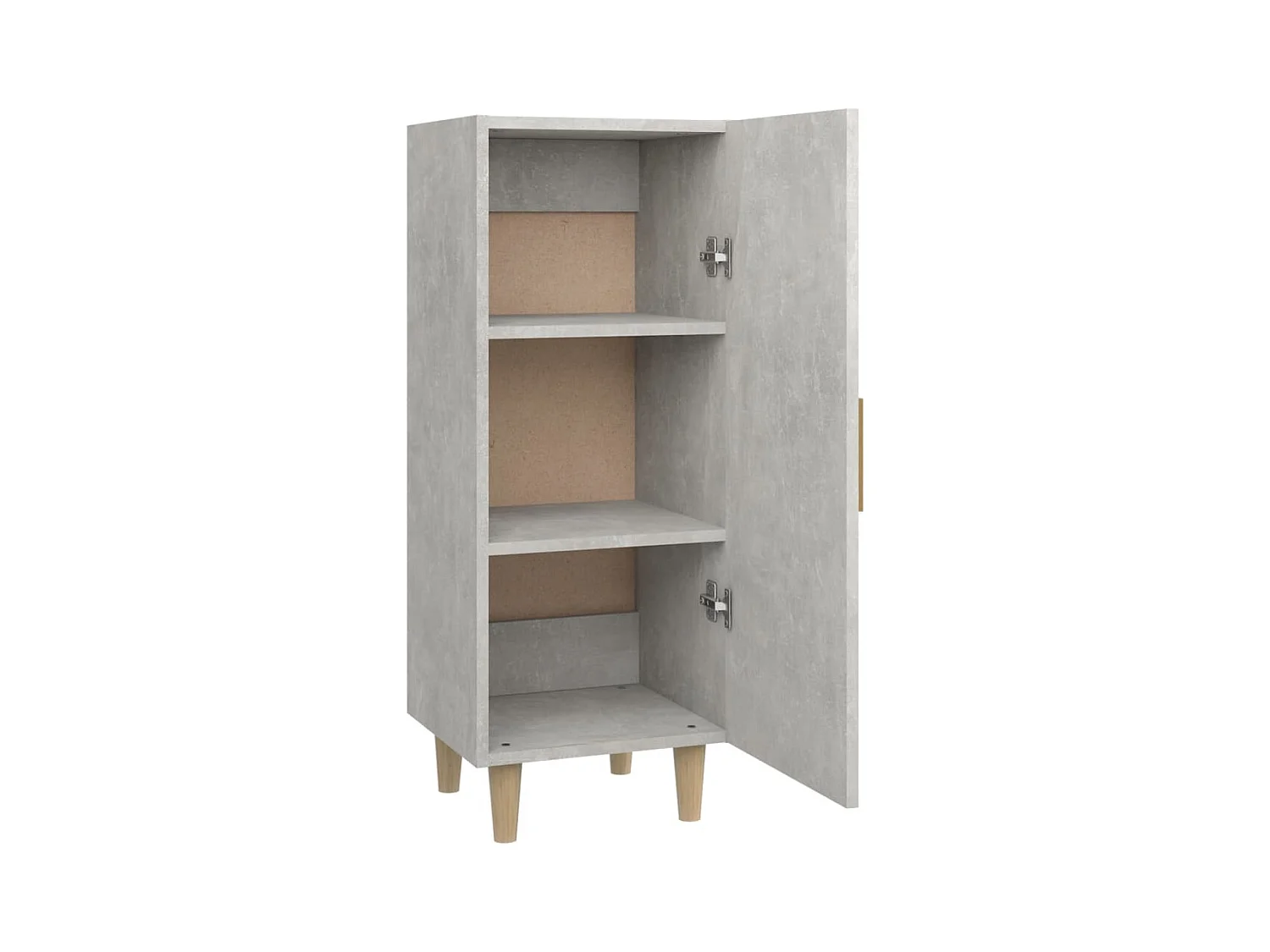 Aparador buffet cómoda mueble mueble de almacenaje organizador cocina salón salón 34,5 x 34 x 90 cm madera contrachapada gris 02_0031898