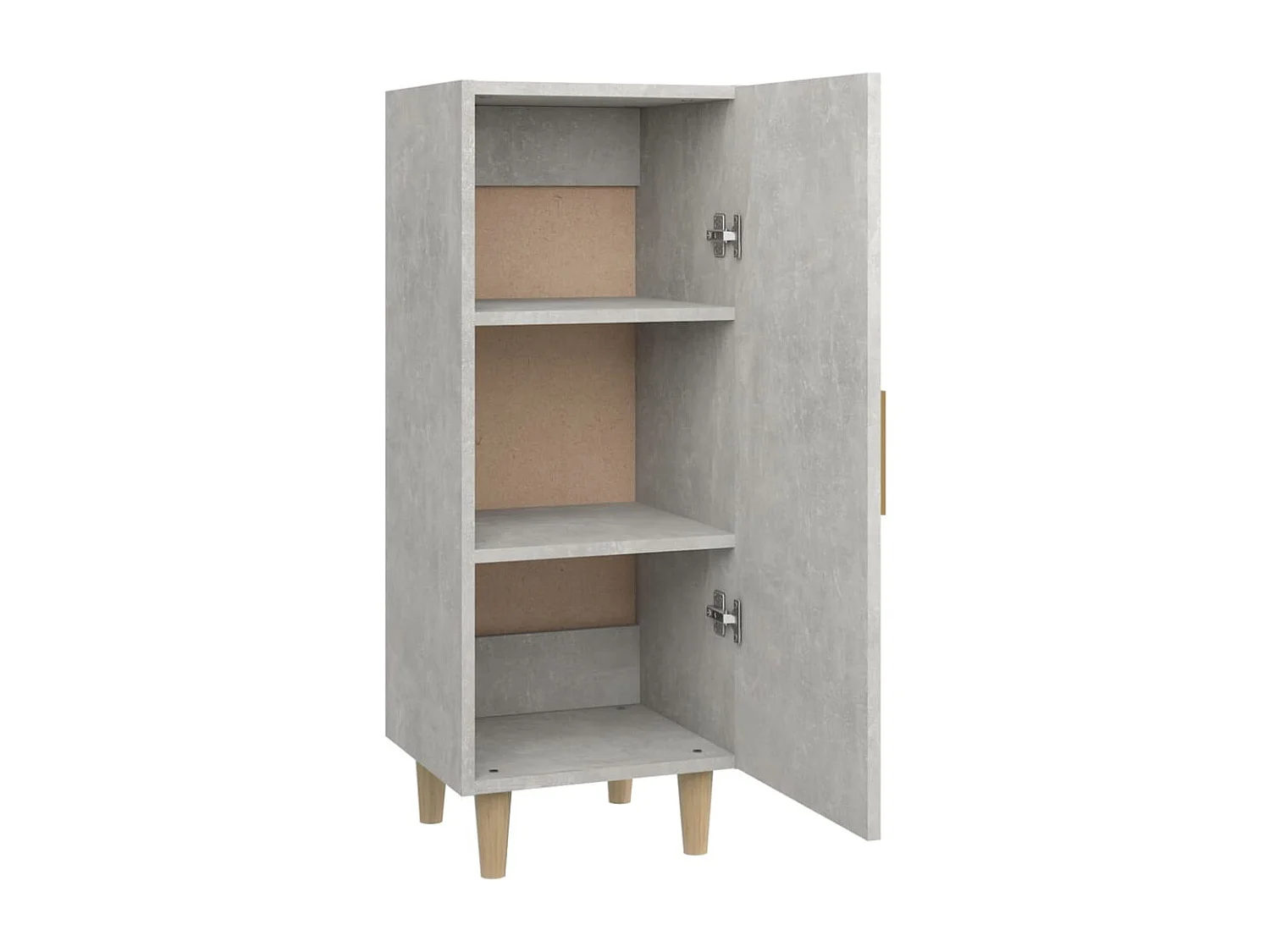 Buffet aparador cômoda armário unidade de armazenamento organizador cozinha sala de estar 34,5 x 34 x 90 cm madeira trabalhada cinza 02_0031898