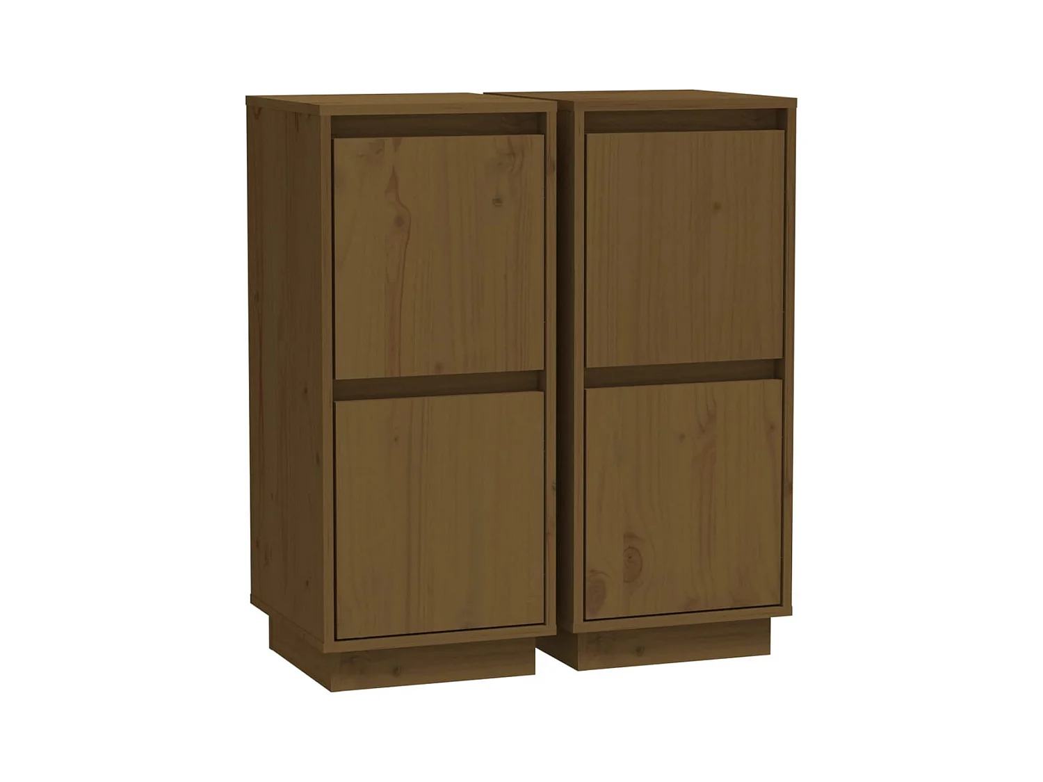 Credenza buffet cassettiera mobile contenitore organizer cucina soggiorno soggiorno set da 2 31,5 x 34 x 75 cm legno massello di pino marrone 02_0036883