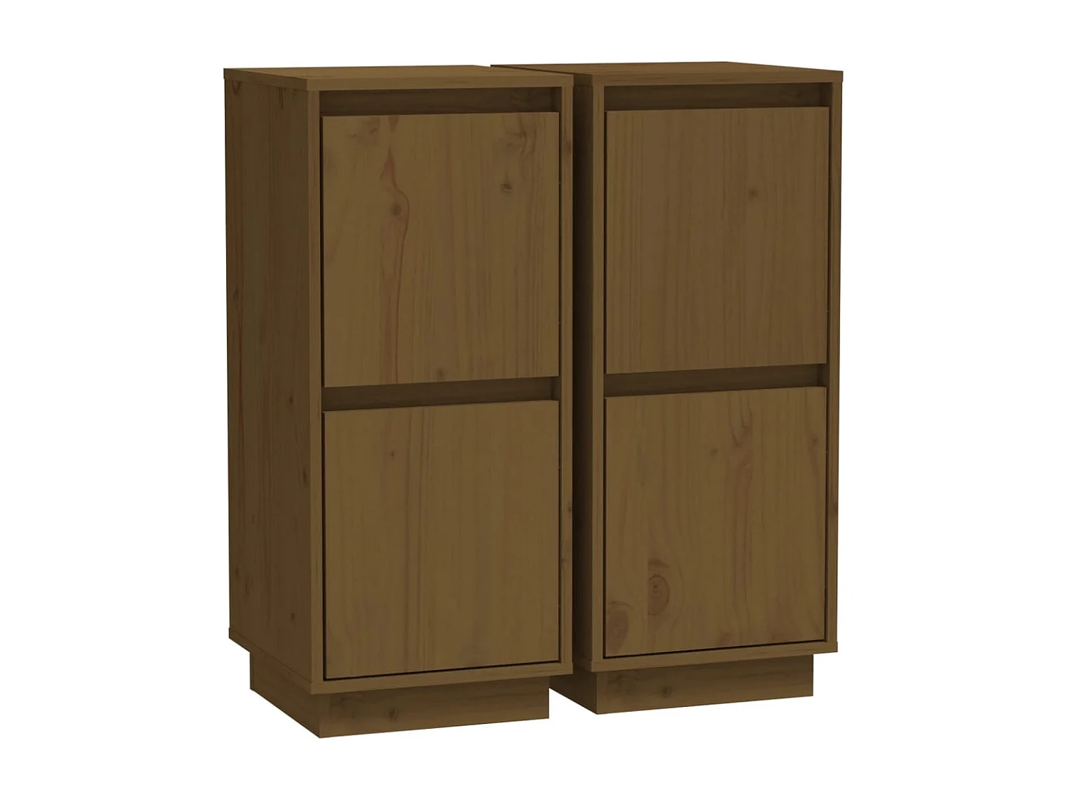 Credenza buffet cassettiera mobile contenitore organizer cucina soggiorno soggiorno set da 2 31,5 x 34 x 75 cm legno massello di pino marrone 02_0036883