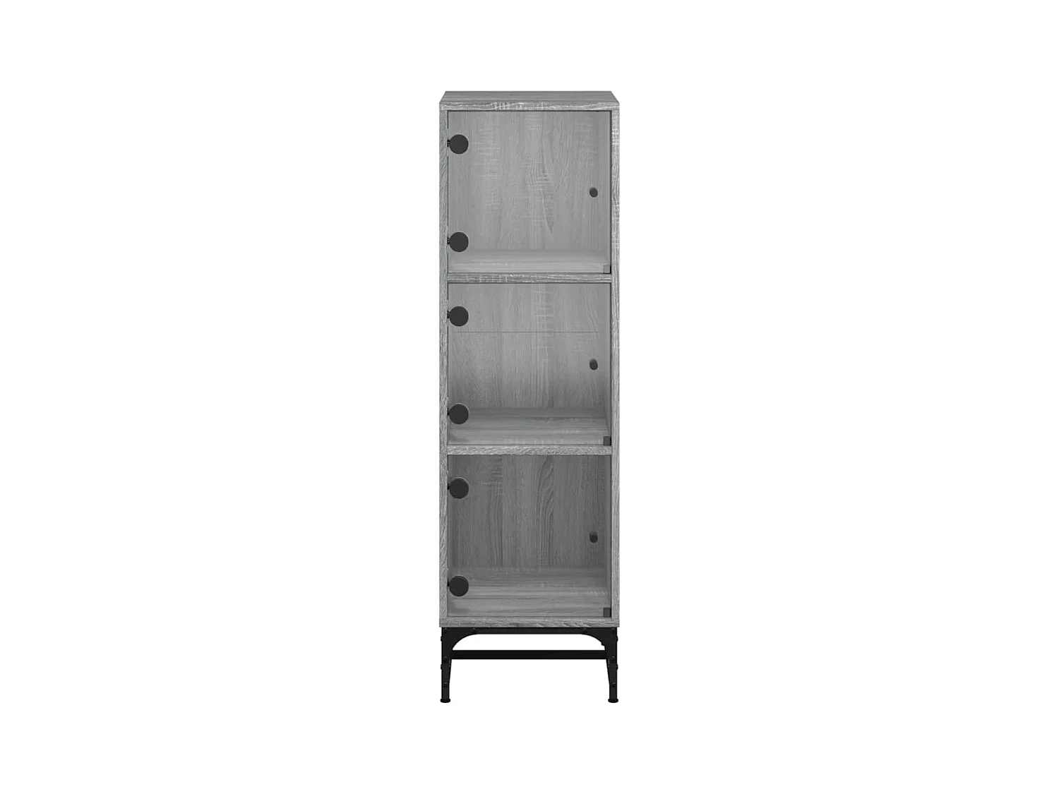 Credenza cassettiera cassettiera mobile contenitore organizer cucina soggiorno soggiorno con ante in vetro Sonoma 35 x 37 x 120 cm grigio 02_0030125