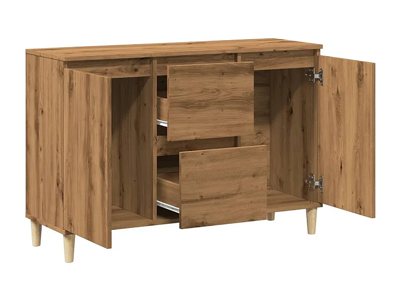 Credenza cassettiera cassettiera mobile contenitore organizer cucina soggiorno stanza dei bricolage 102 x 35 x 70 cm derivati ​​del legno marrone 02_0030807