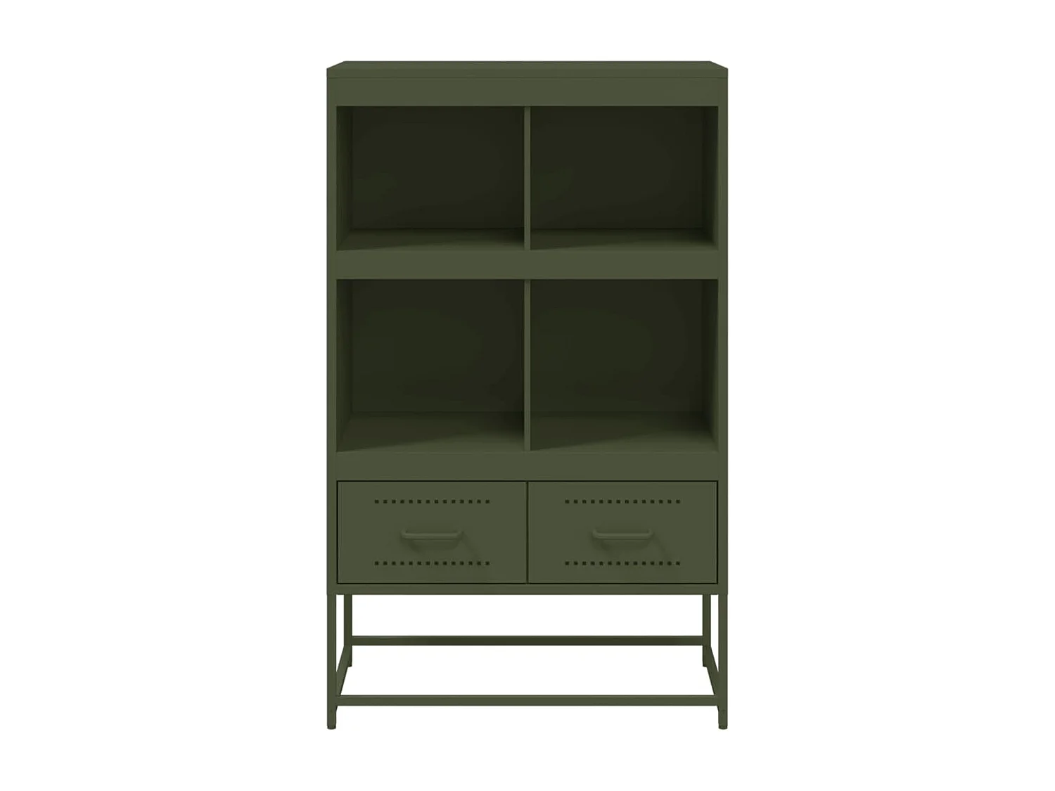 Credenza buffet cassettiera mobile contenitore organizer cucina soggiorno soggiorno alto oliva 68 x 39 x 111,5 cm acciaio verde 02_0035646