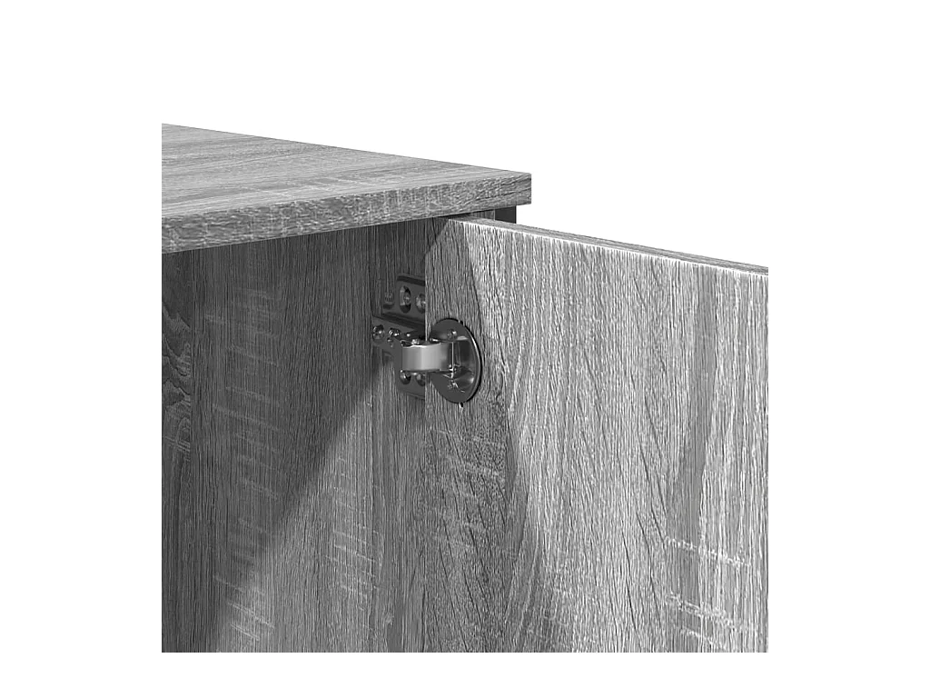 Credenza buffet cassettiera mobile contenitore organizer cucina soggiorno soggiorno alto Sonoma 79,5 x 35,5 x 137,5 cm pannelli compositi grigio 02_0035632