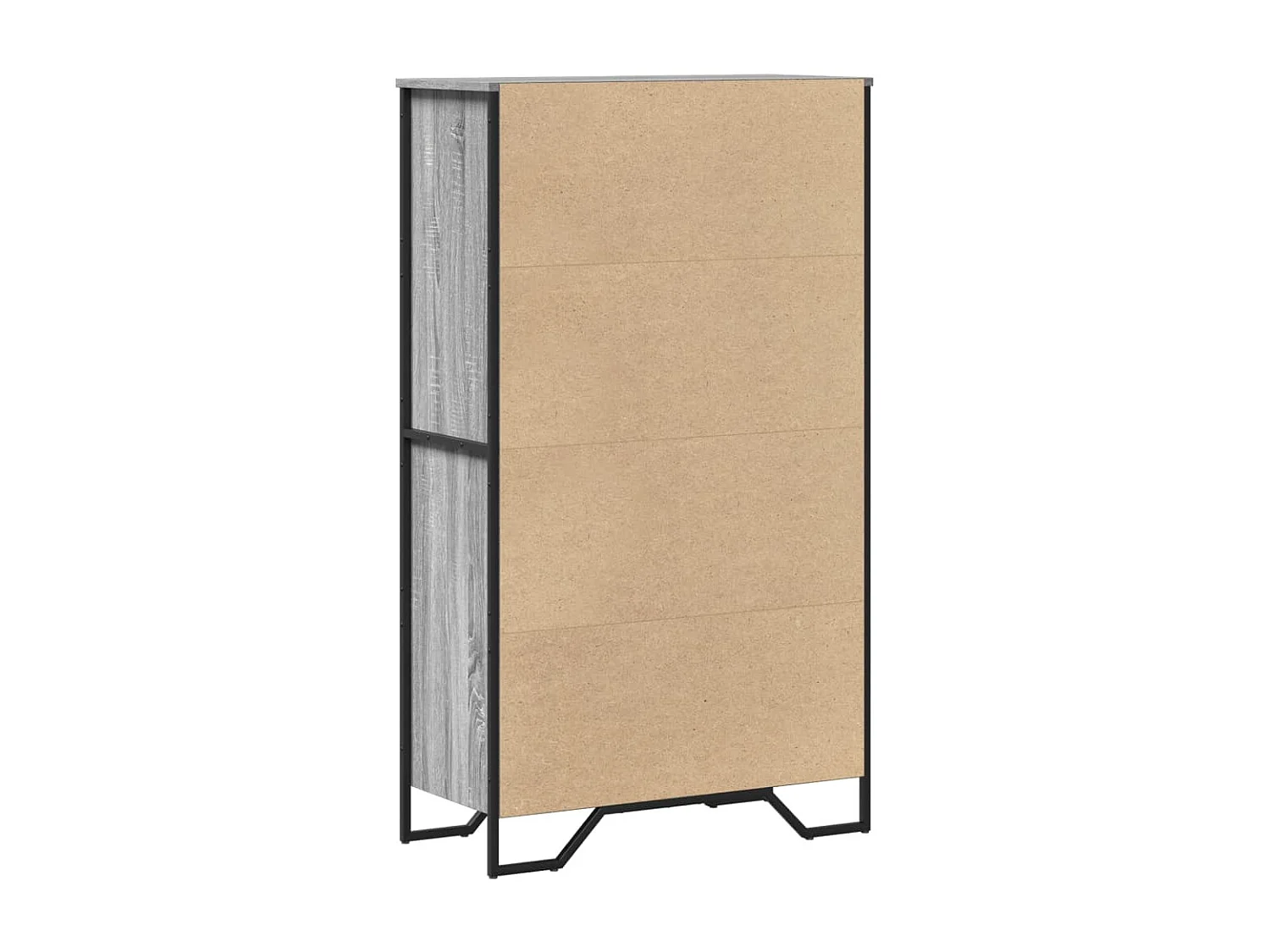 Credenza buffet cassettiera mobile contenitore organizer cucina soggiorno soggiorno alto Sonoma 79,5 x 35,5 x 137,5 cm pannelli compositi grigio 02_0035632