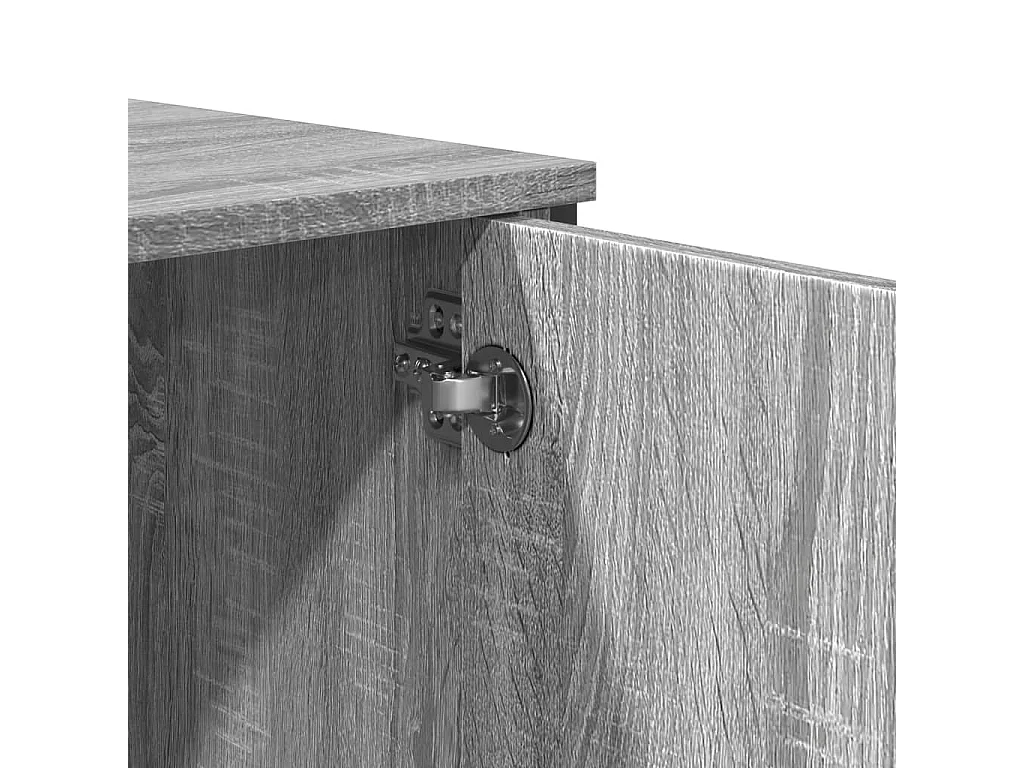 Credenza buffet cassettiera mobile contenitore organizer cucina soggiorno soggiorno alto Sonoma 79,5 x 35,5 x 137,5 cm pannelli compositi grigio 02_0035632