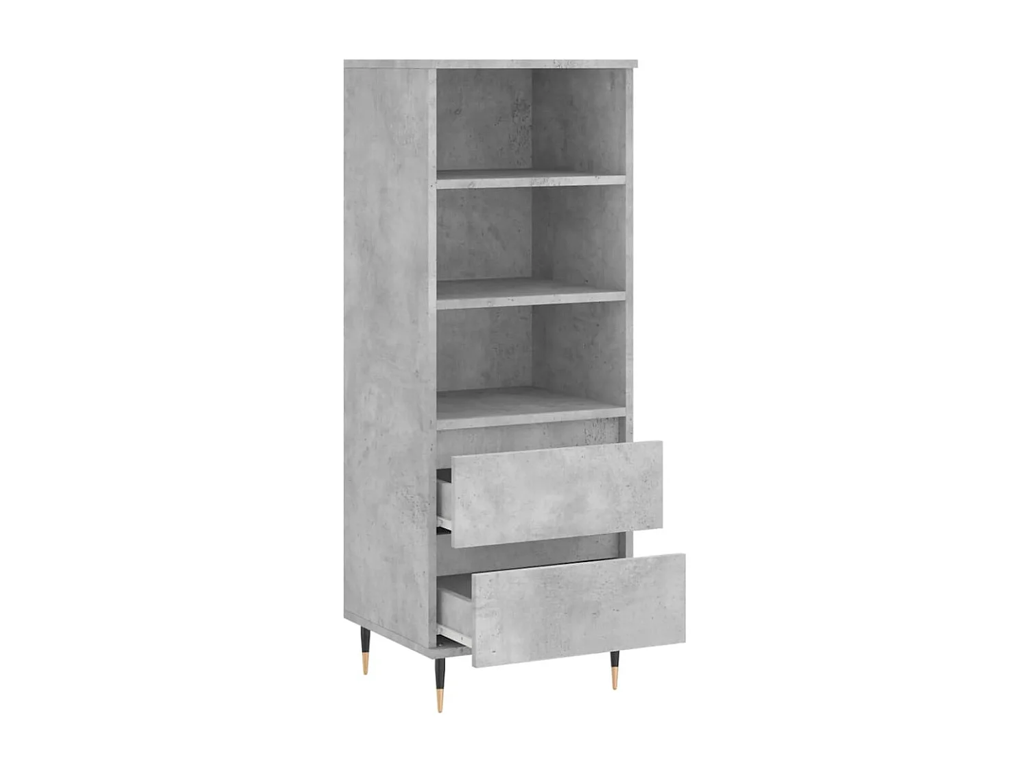 Aparador cómoda cómoda armario mueble organizador cocina salón salón alto 40 x 36 x 110 cm madera contrachapada gris 02_0034434