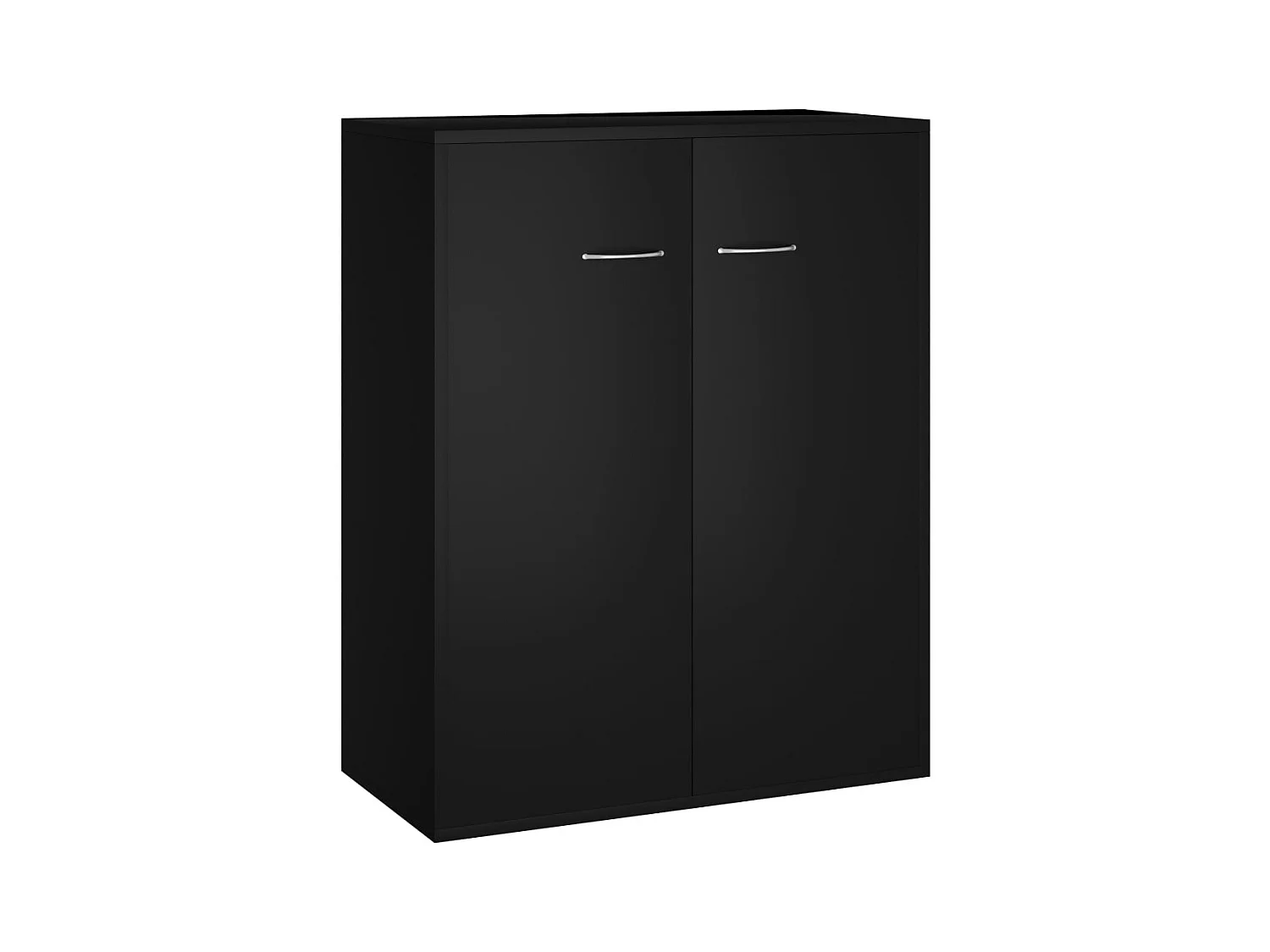 Credenza buffet cassettiera mobile contenitore organizer cucina soggiorno soggiorno 60 x 30 x 75 cm multistrato nero 02_0035969