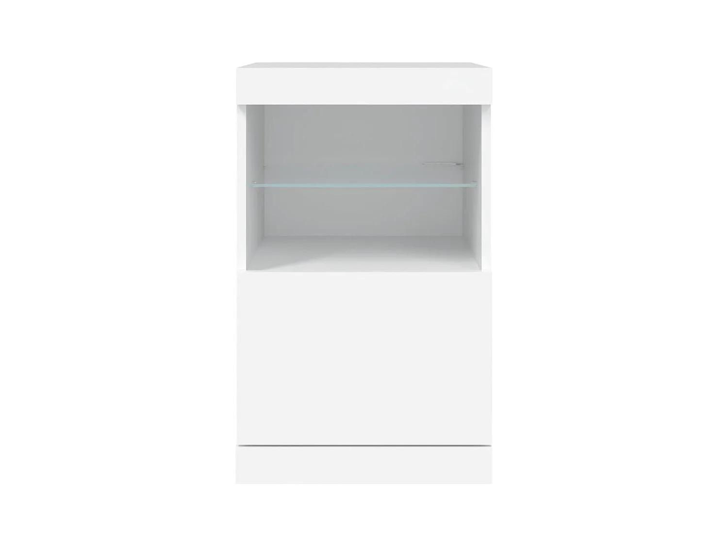 Credenza cassettiera cassettiera mobile contenitore organizer cucina soggiorno soggiorno con luci LED 41 x 37 x 67 cm bianco 02_0029851