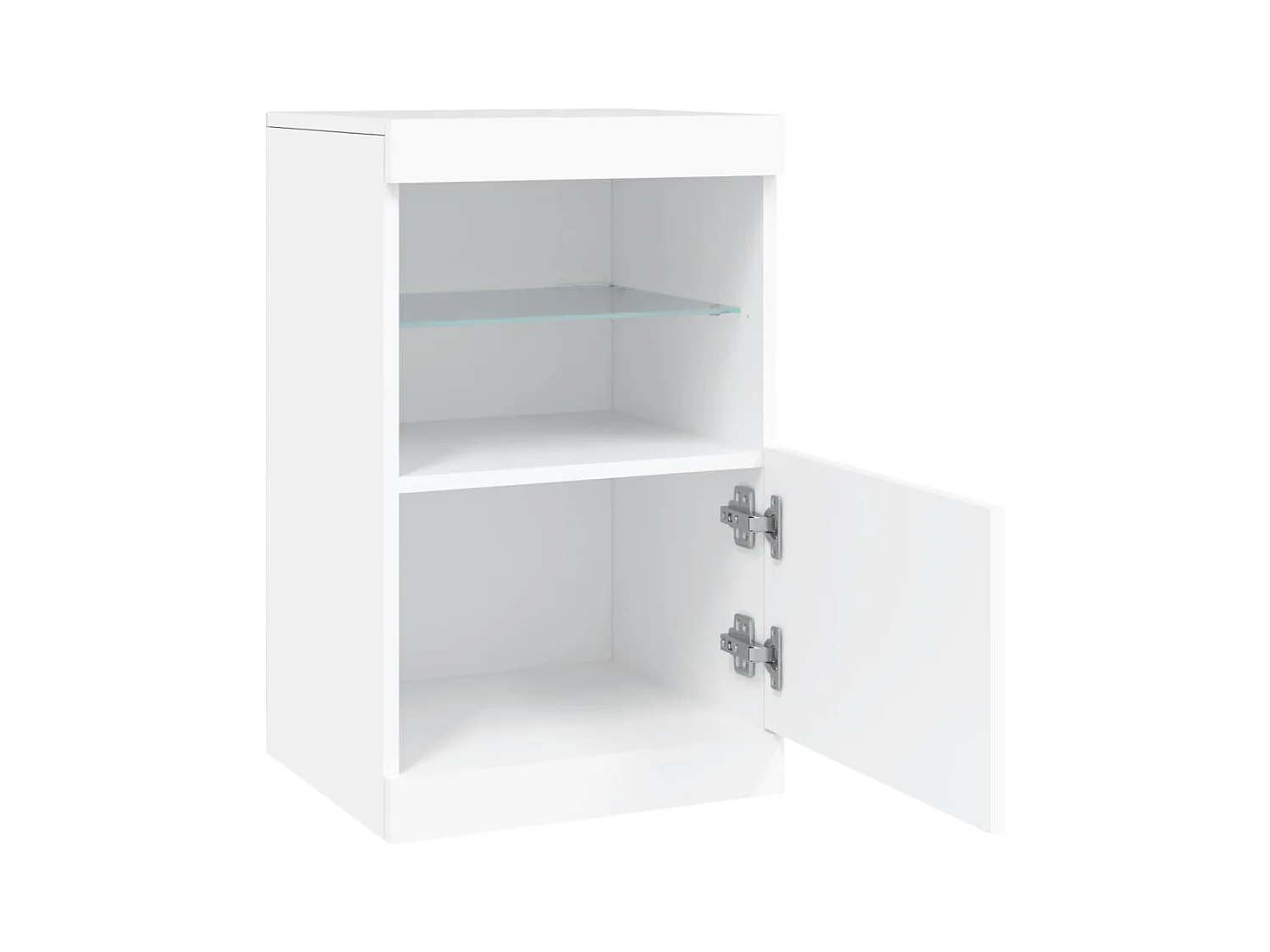 Credenza cassettiera cassettiera mobile contenitore organizer cucina soggiorno soggiorno con luci LED 41 x 37 x 67 cm bianco 02_0029851
