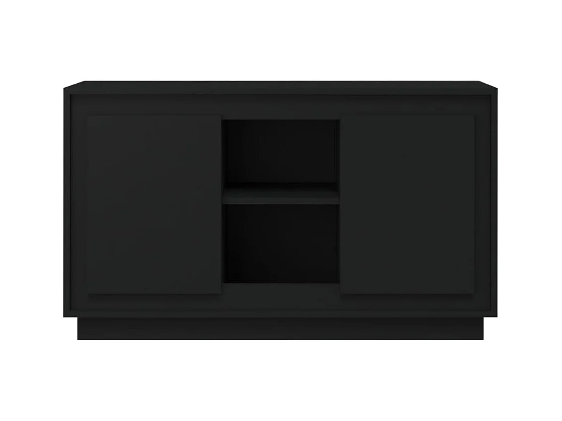 Credenza buffet cassettiera mobile contenitore organizer cucina soggiorno soggiorno 102 x 35 x 60 cm derivati ​​del legno nero 02_0035818