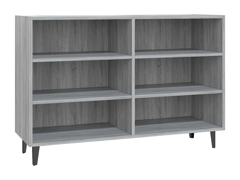 Buffet aparador cômoda armário unidade de armazenamento organizador cozinha sala salonsonoma 103,5 x 35 x 70 cm madeira trabalhada cinza 02_0036273