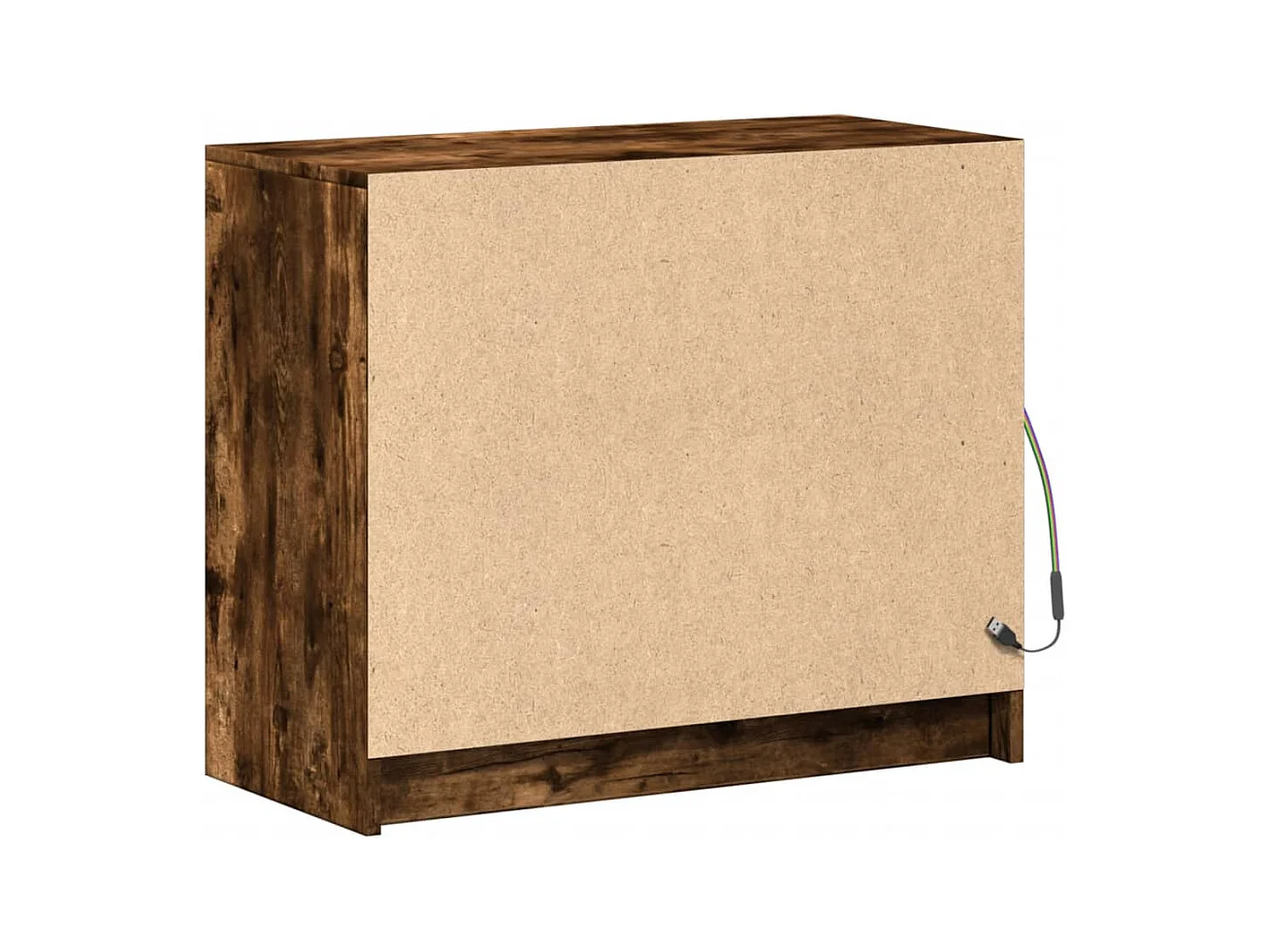 Aparador Aparador Cômoda Armário Unidade de armazenamento Organizador Cozinha Sala Sala de estar com LED 72 x 34 x 61 cm Madeira projetada Marrom 02_0029782