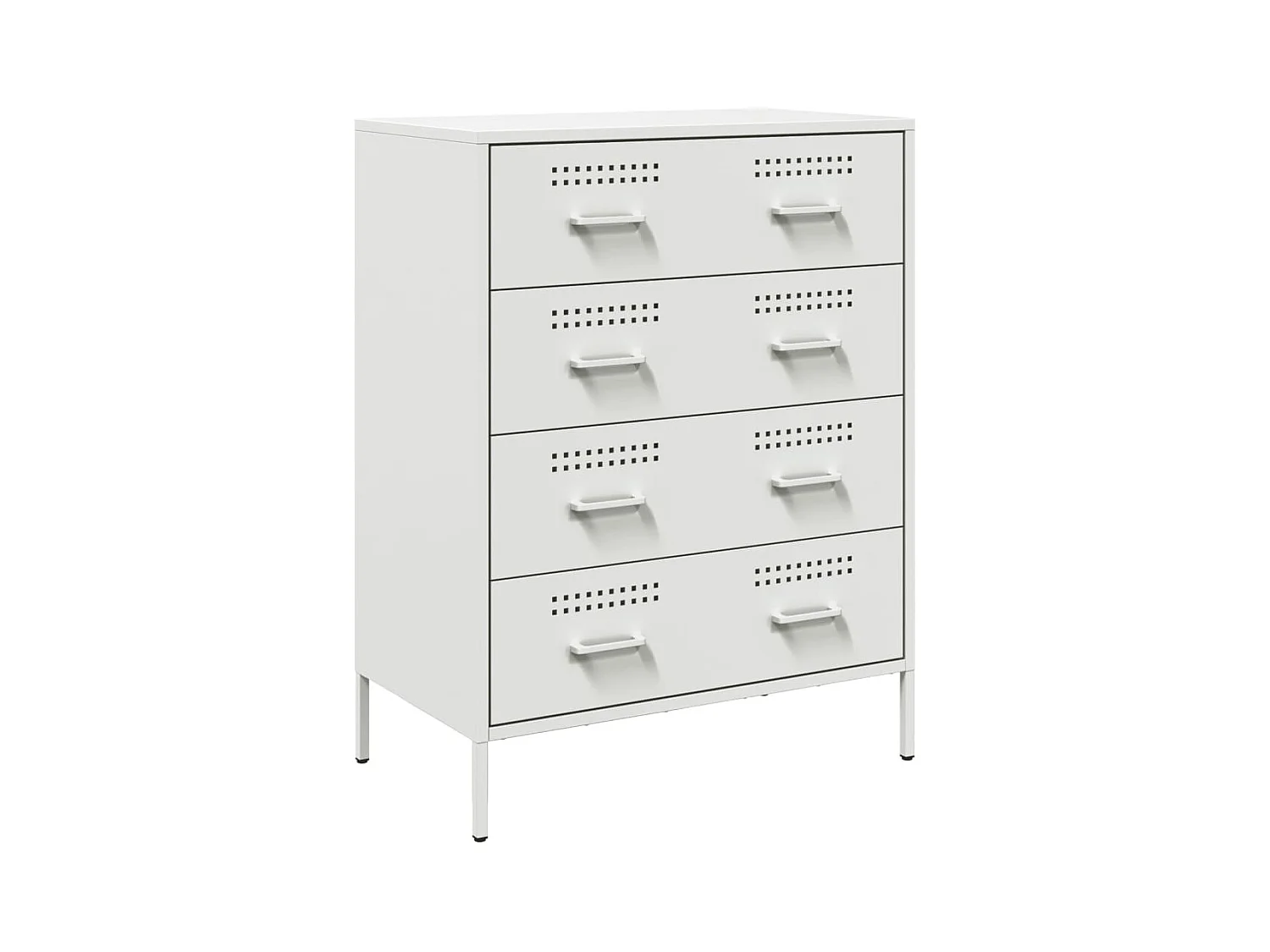 Aparador cômoda armário armário organizador cozinha sala sala 68 x 39 x 89 cm aço branco 02_0030394