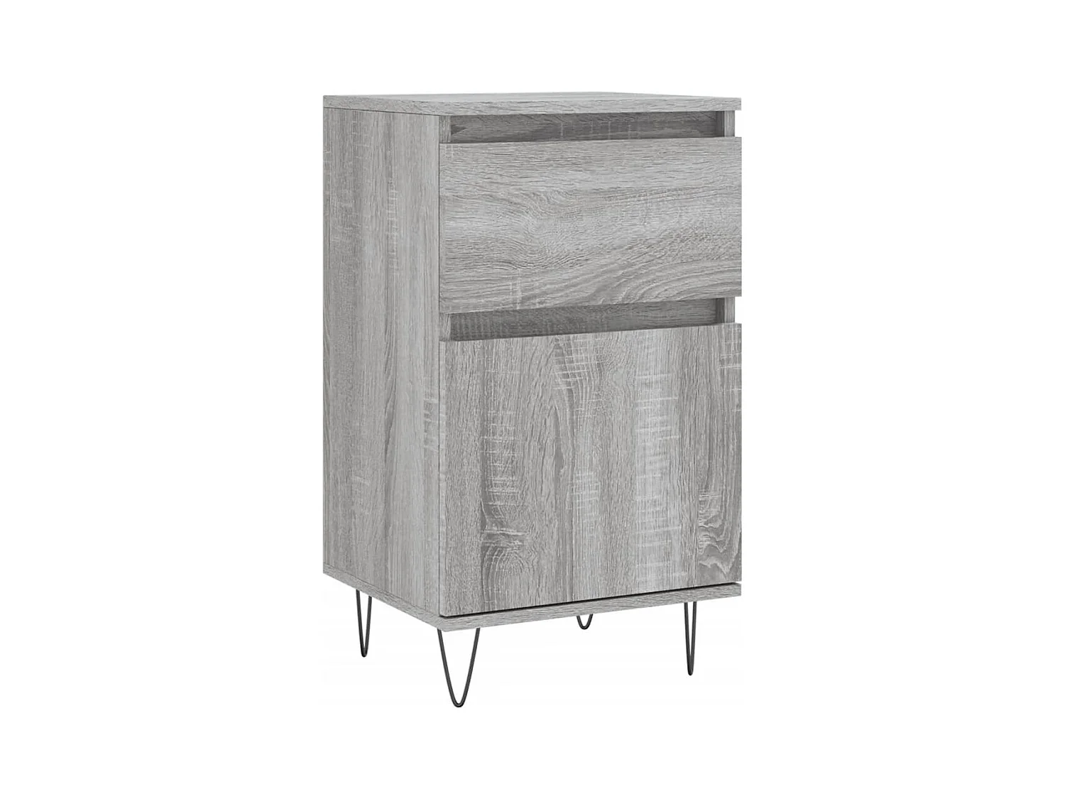 Aparador buffet cómoda armario unidad de almacenamiento organizador cocina salón salón juego de 2 sonoma 40 x 35 x 70 cm madera contrachapada gris 02_0036947