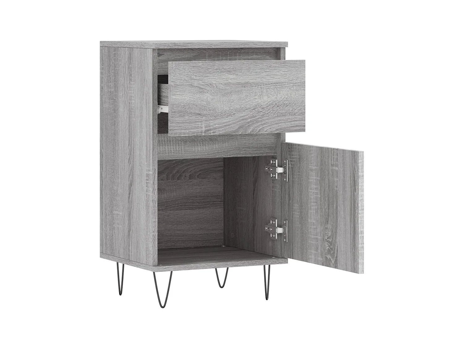 Aparador buffet cómoda armario unidad de almacenamiento organizador cocina salón salón juego de 2 sonoma 40 x 35 x 70 cm madera contrachapada gris 02_0036947