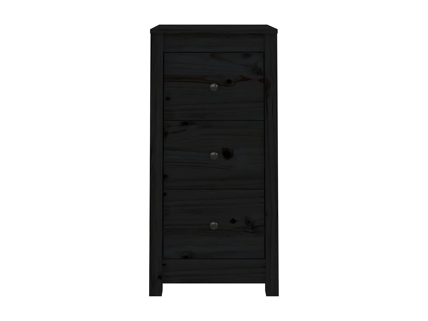 Credenza buffet cassettiera mobile contenitore organizer cucina soggiorno soggiorni set da 2 40 x 35 x 80 cm legno massello di pino nero 02_0036906
