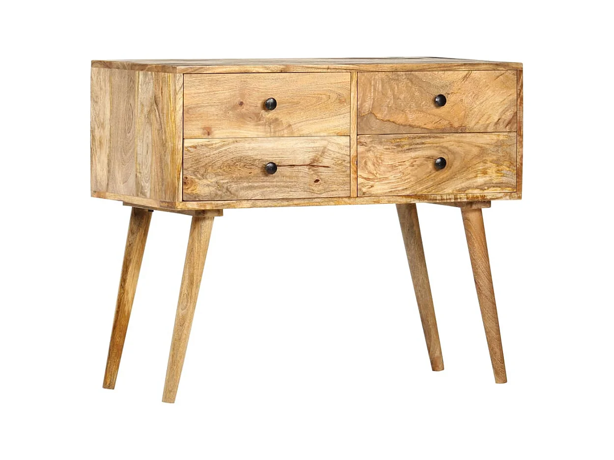 Aparador buffet cômoda armário organizador cozinha sala sala 85 x 40 x 71 cm madeira de mangueira maciça marrom 02_0029662