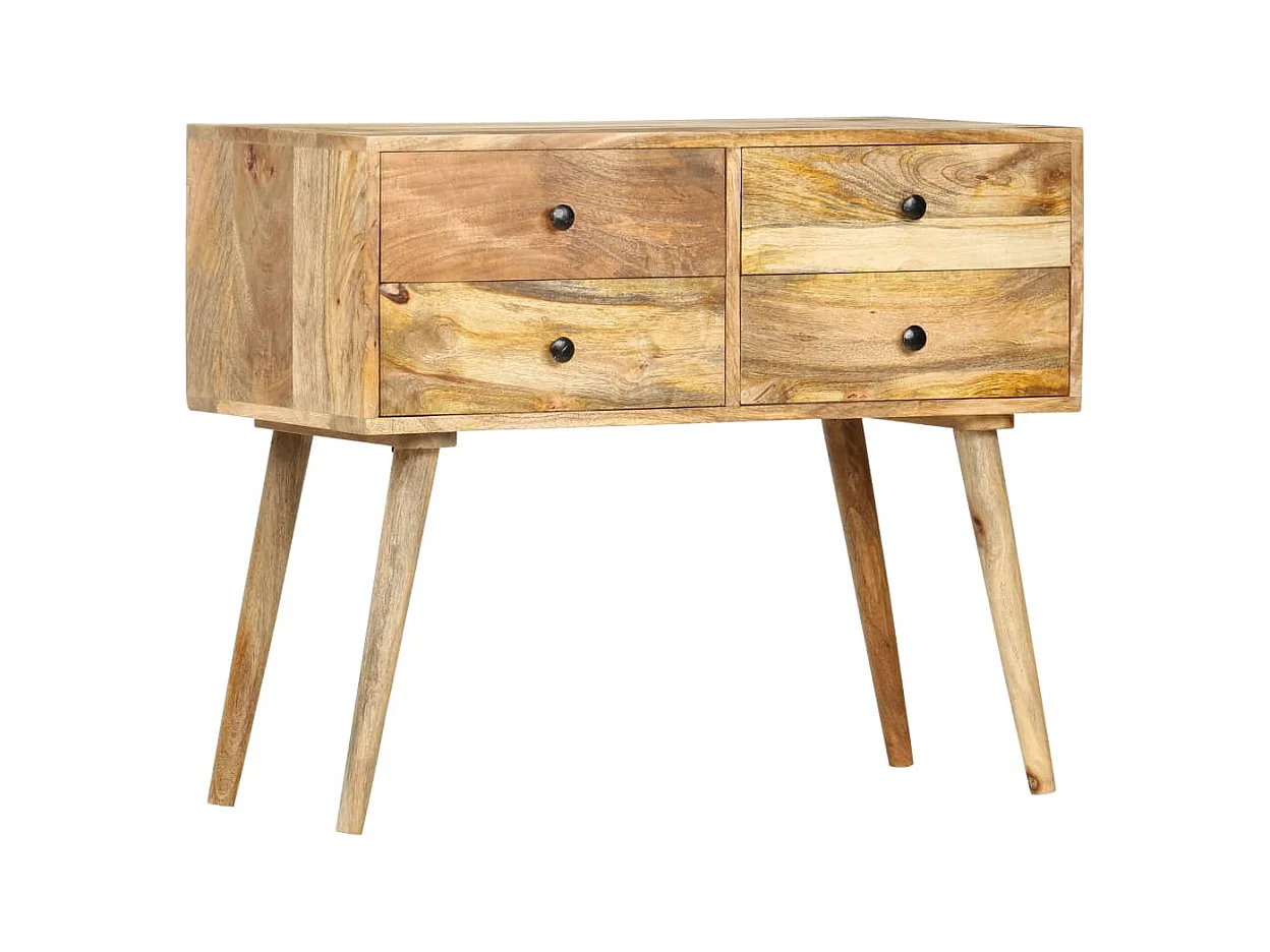 Aparador buffet cômoda armário organizador cozinha sala sala 85 x 40 x 71 cm madeira de mangueira maciça marrom 02_0029662