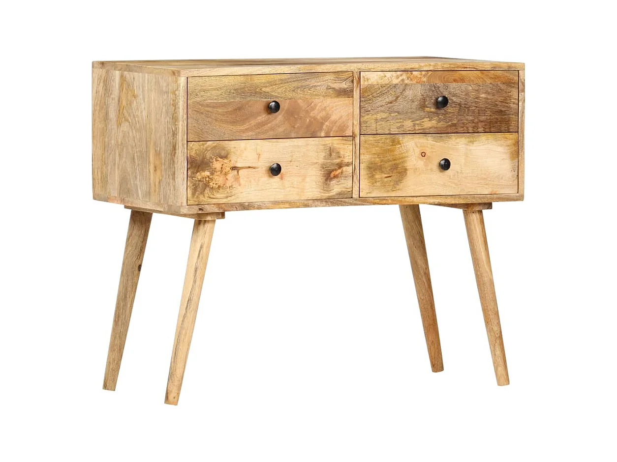 Aparador buffet cômoda armário organizador cozinha sala sala 85 x 40 x 71 cm madeira de mangueira maciça marrom 02_0029662