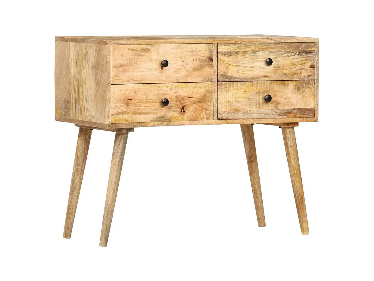 Aparador buffet cômoda armário organizador cozinha sala sala 85 x 40 x 71 cm madeira de mangueira maciça marrom 02_0029662